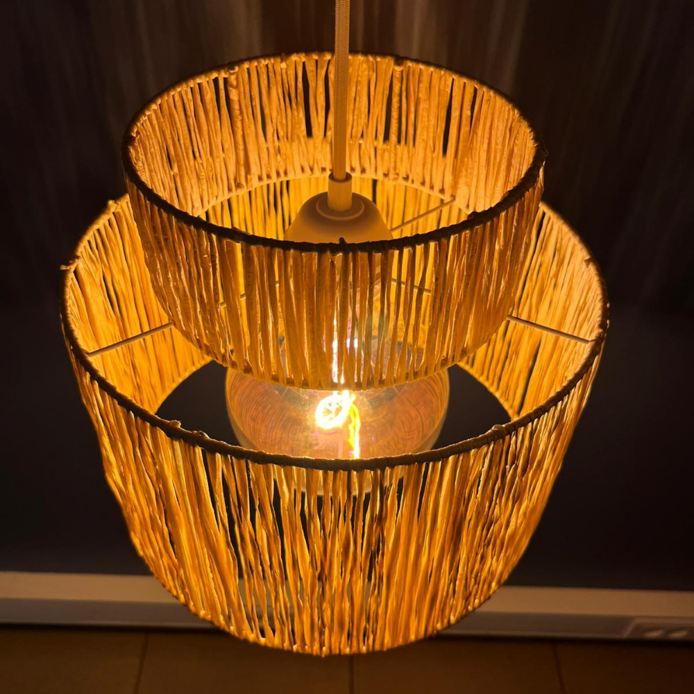 Raffia İp Sarkıt Avize
