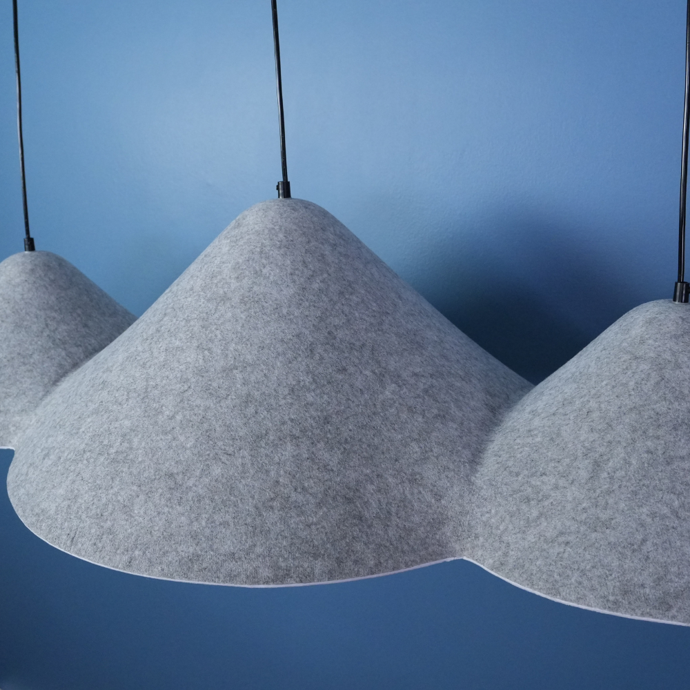 Akustik Avize Koleksiyonu(Üçlü Gri Akustk Avize)