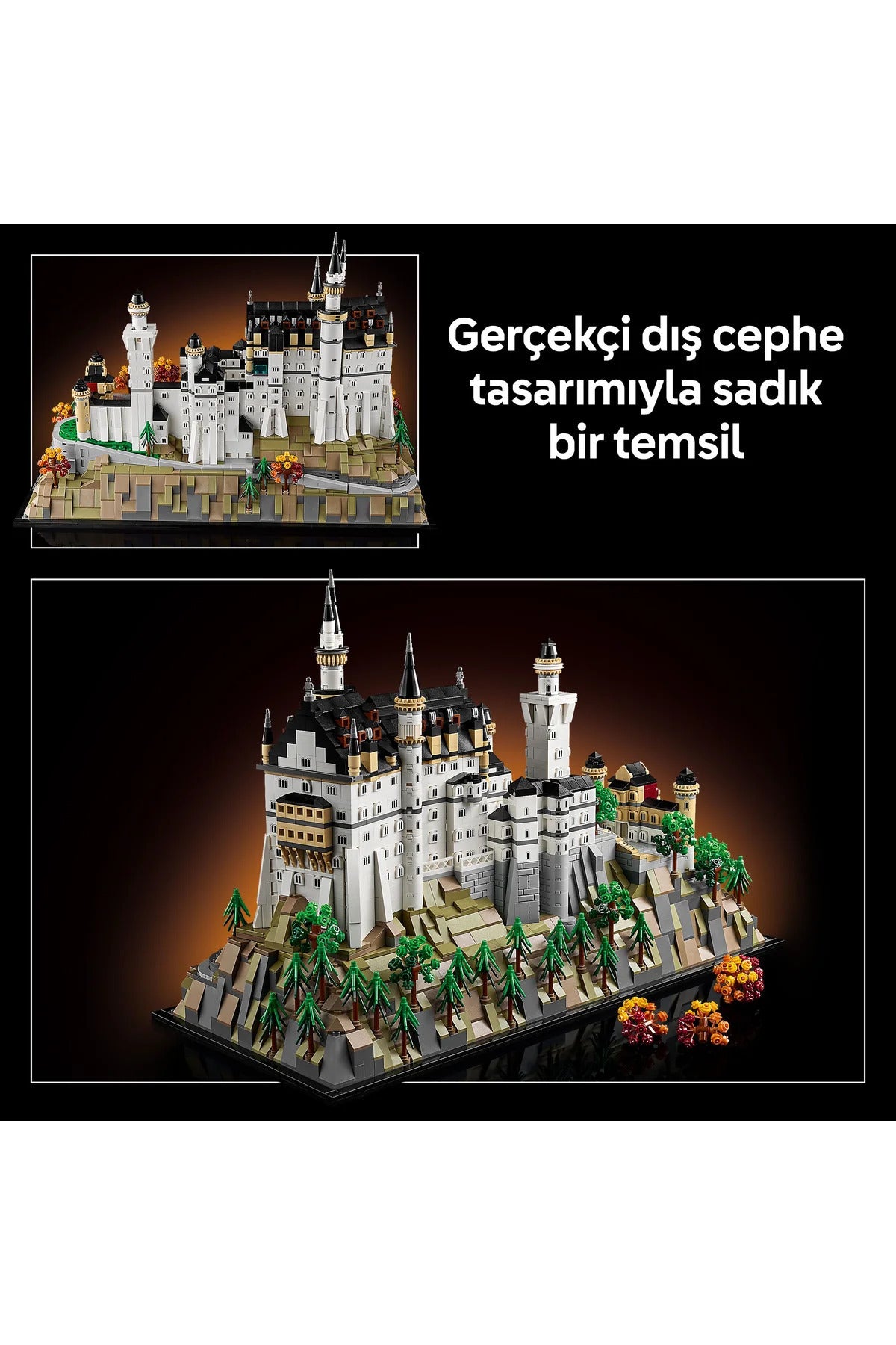 LEGO® Architecture Neuschwanstein Şatosu 21063 - Yetişkinler için Model Yapım Seti (3455P)