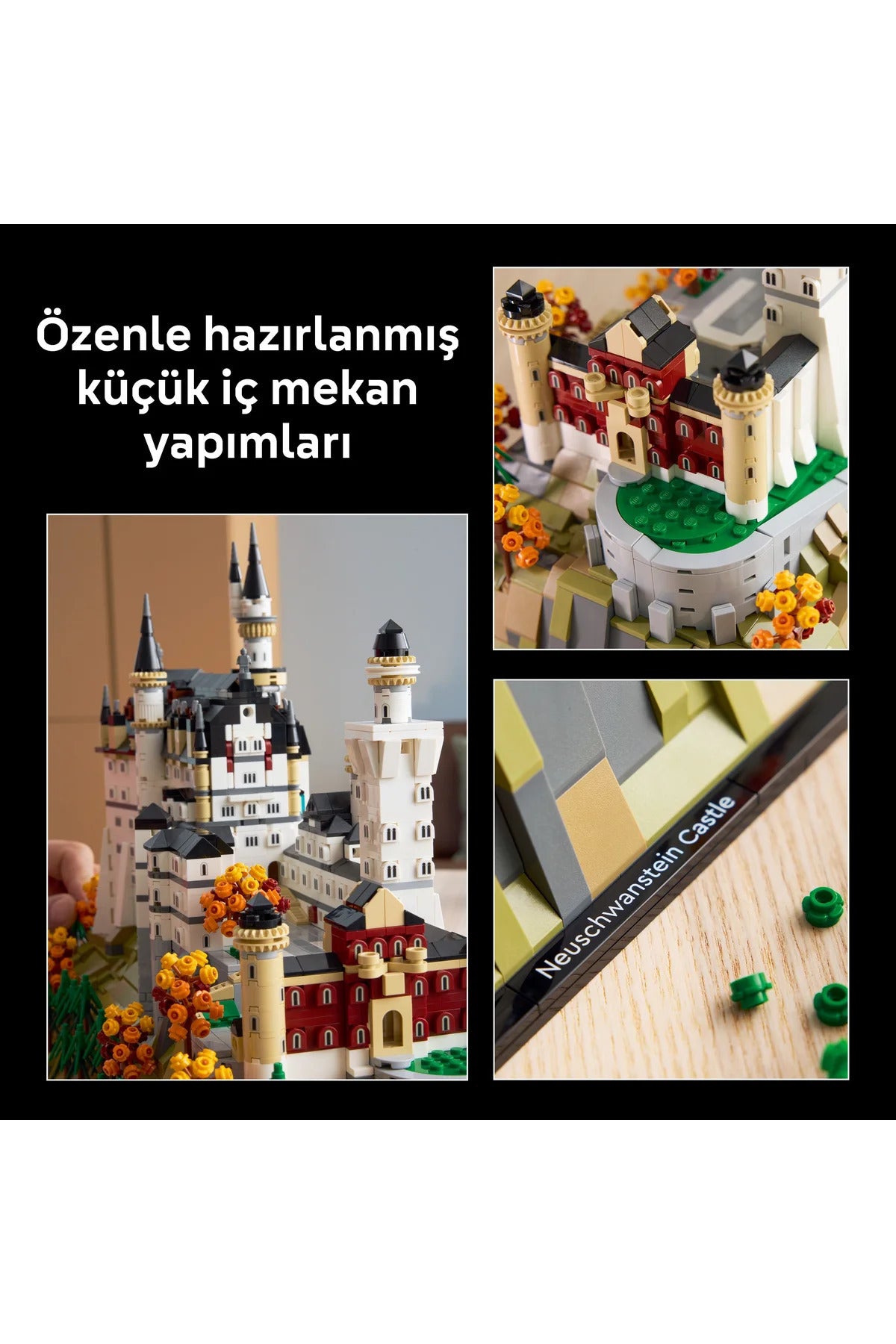 LEGO® Architecture Neuschwanstein Şatosu 21063 - Yetişkinler için Model Yapım Seti (3455P)
