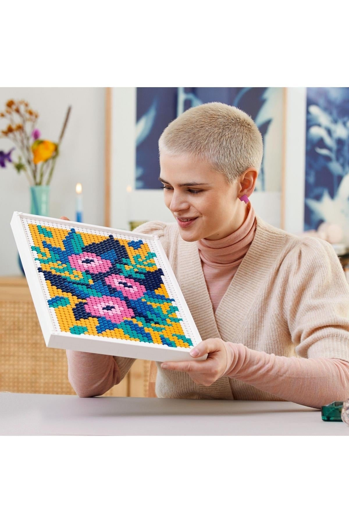 LEGO® Art Çiçek Resmi 31207 - Yetişkinler için Yaratıcı Hobi Yapım Seti (2870 Parça)