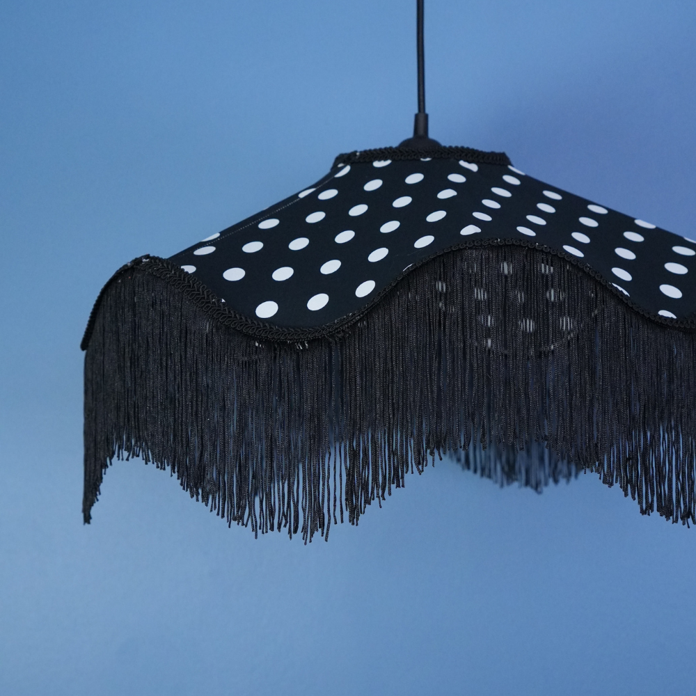 Aurora Sarkıt Avize Koleksiyonu-(Beyaz Benekli Siyah Balerin Pontye)