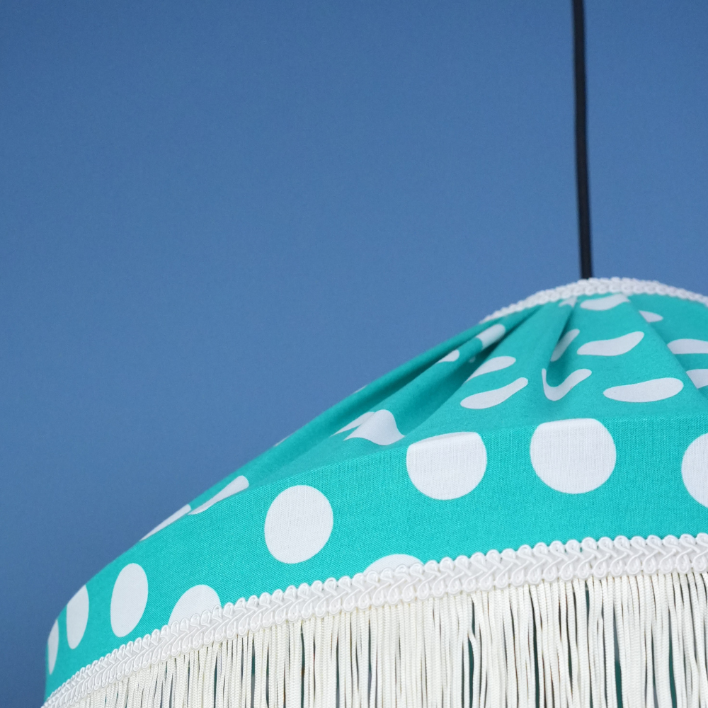 Aurora Sarkıt Avize Koleksiyonu-(Yeşil Beyaz Puantiye )