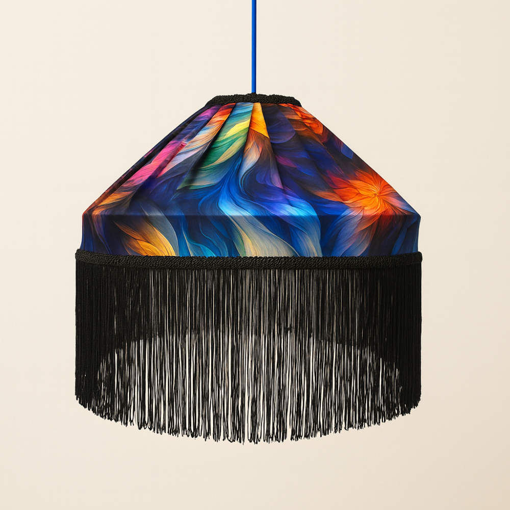 Flamara Sarkıt Avize | El Yapımı Kırmızı & Turuncu Işık