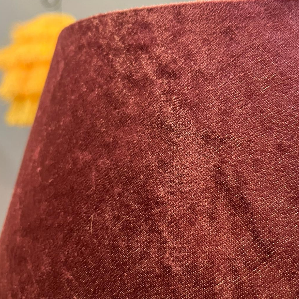 Bordeaux Fringe Abajur Şapkası