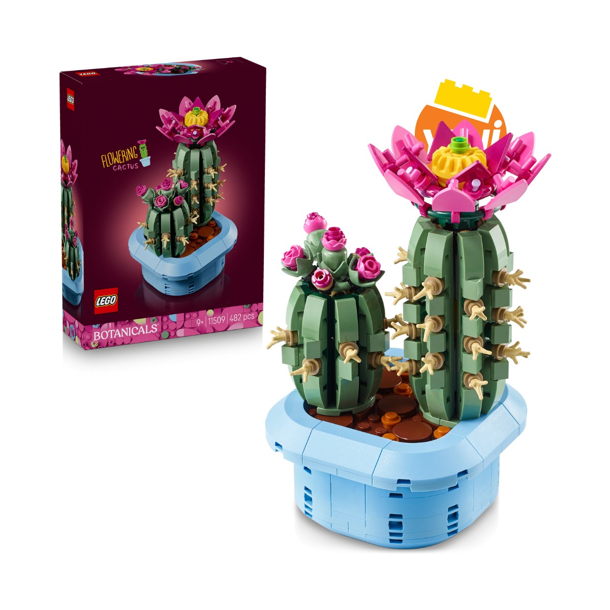 LEGO® Botanicals Çiçekli Kaktüs 11509 - 9 Yas ve Üzeri Çocuklar için 2 Kaktüs Içeren Yaratici Oyuncak Yapim Seti (482 Parça)