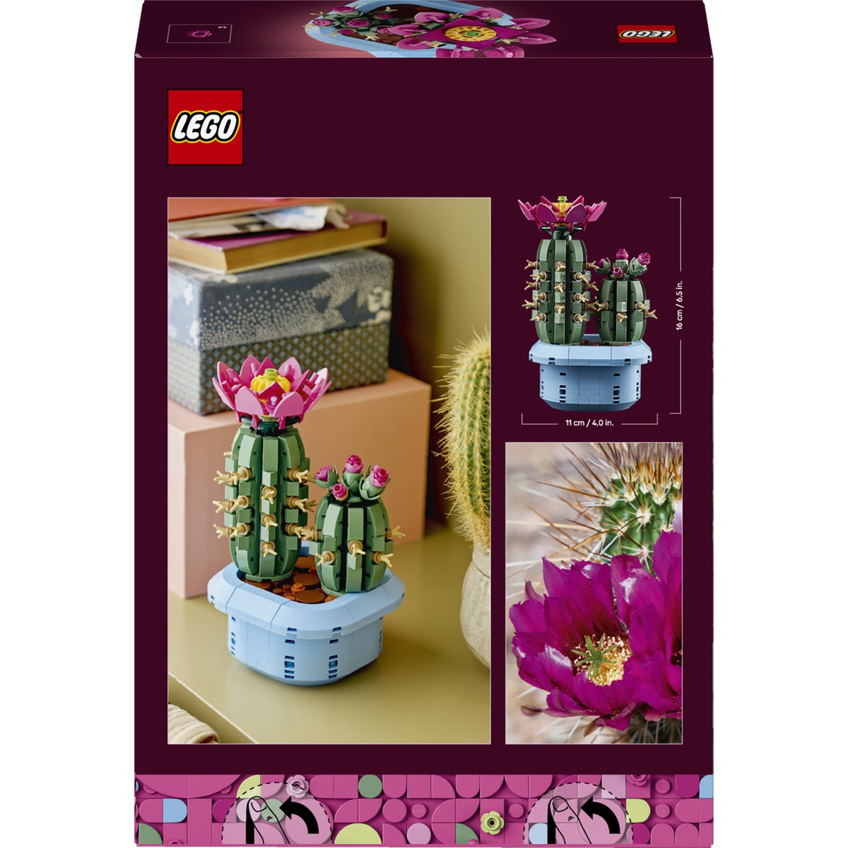 LEGO® Botanicals Çiçekli Kaktüs 11509 - 9 Yas ve Üzeri Çocuklar için 2 Kaktüs Içeren Yaratici Oyuncak Yapim Seti (482 Parça)