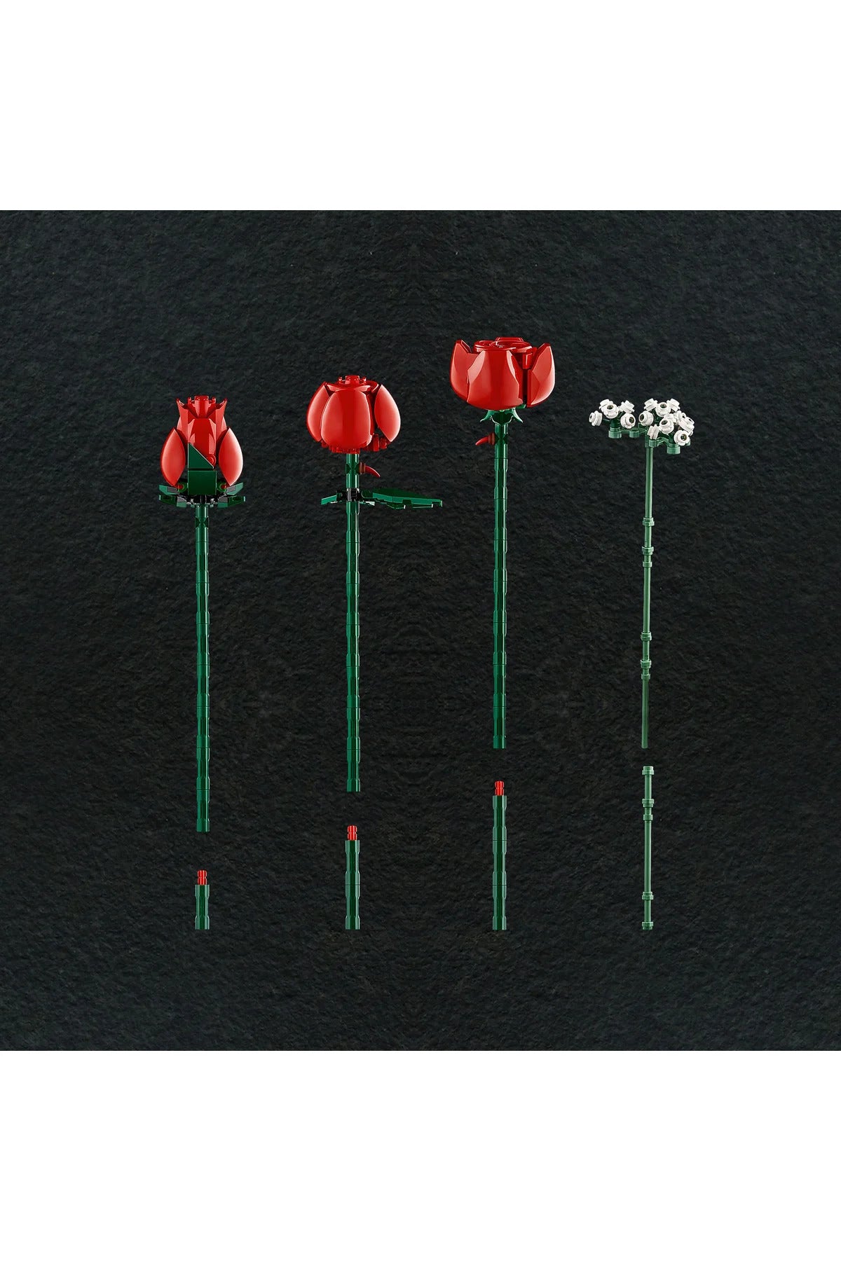 LEGO® Botanicals Gül Buketi 10328 - Yetişkinler için Yaratıcı Çiçek Model Yapım Seti (822P)