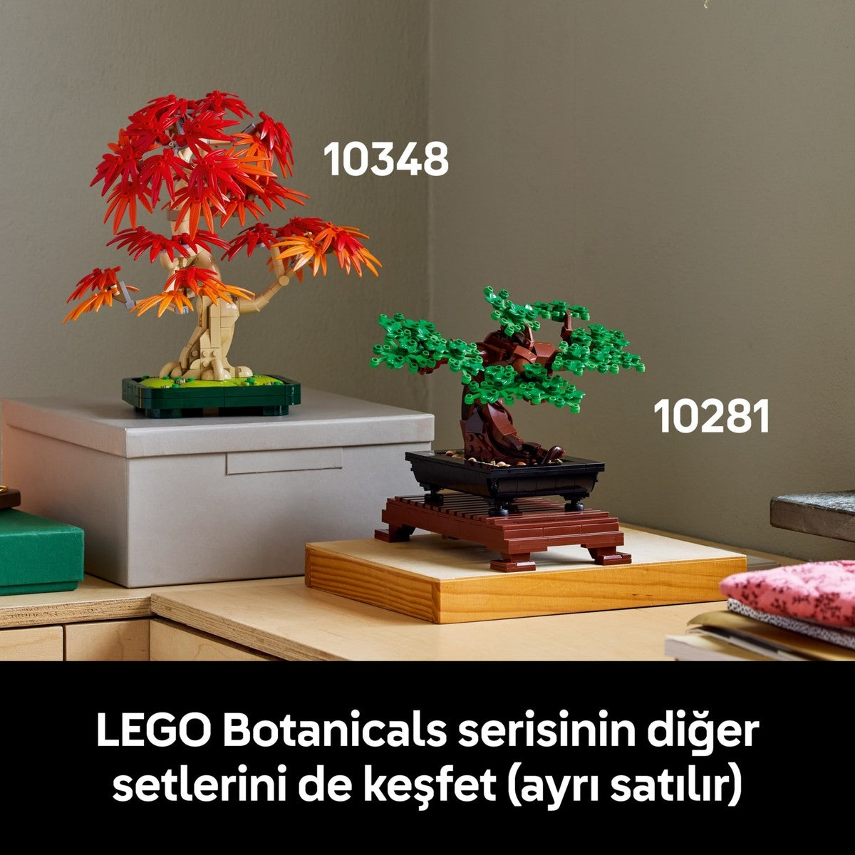 LEGO® Botanicals Japon Kirmizi Akçaagaç Bonsai Agaci 10348 - Yetiskin Bitki Severler için Bitki Modeli Yapim Seti (474 Parça)