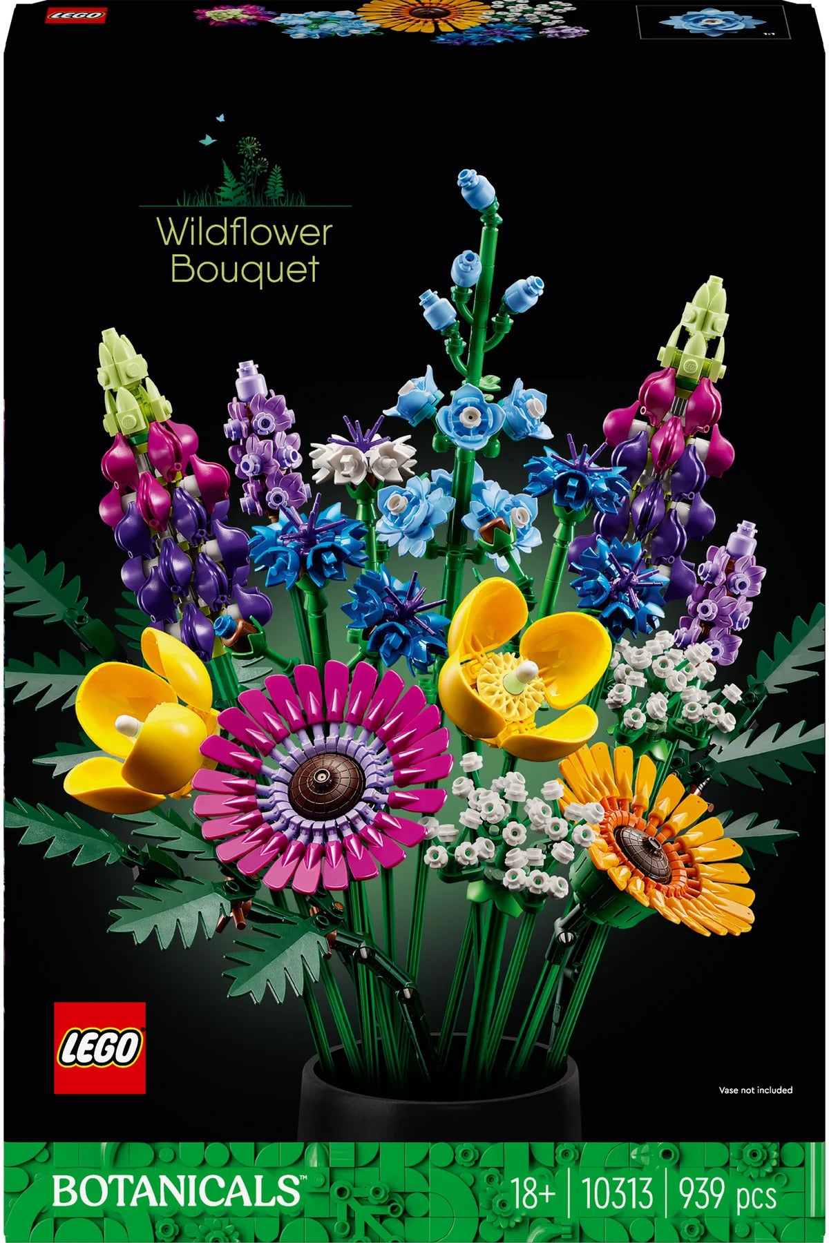 LEGO® Botanicals Kır Çiçekleri Buketi 10313 - Yetişkinler için Koleksiyonluk Model Yapım Seti (939P)