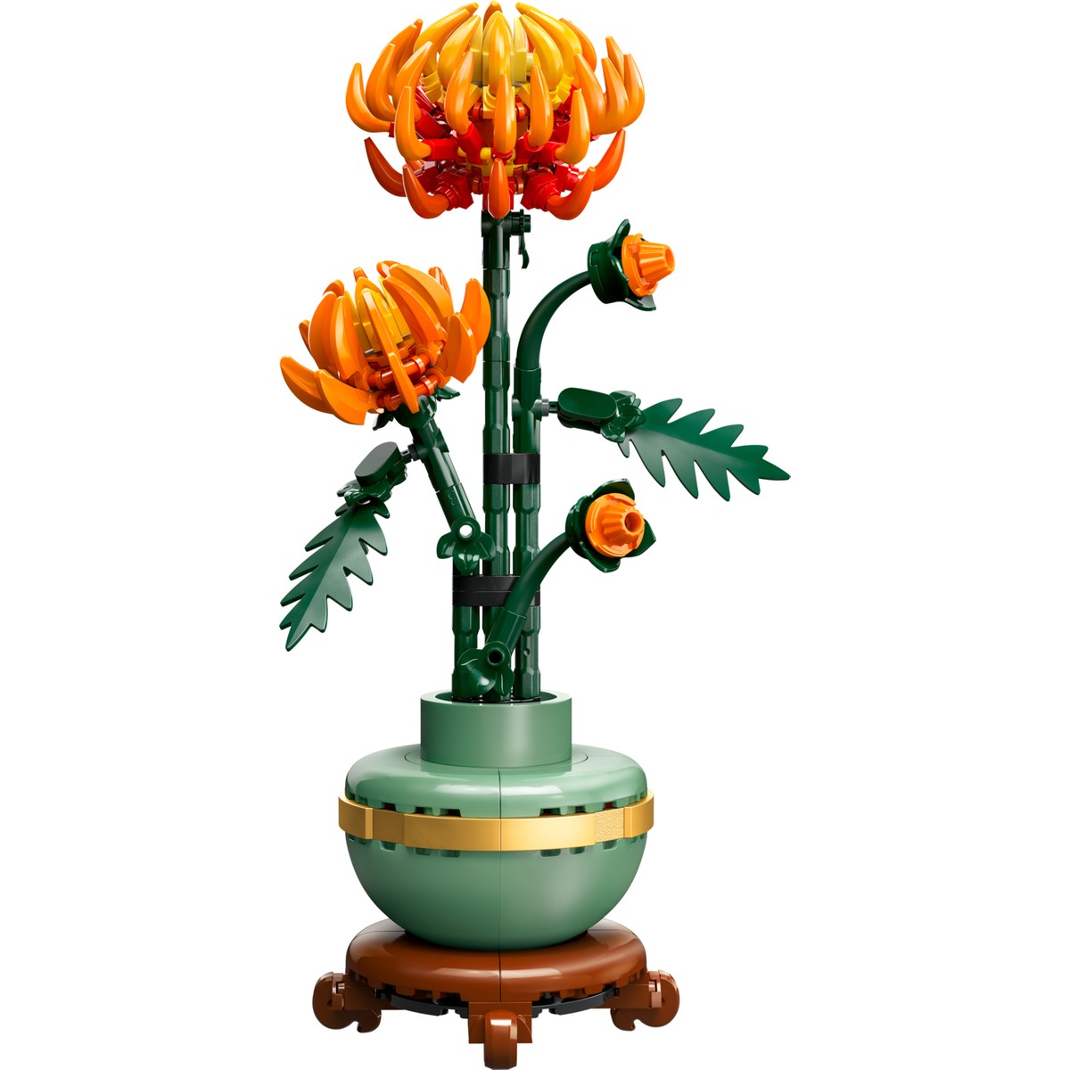 LEGO® Botanicals Krizantem 10368 – Yetişkinler için Pastel Yeşil Saksı İçeren Dekoratif Çiçek Modeli Yapım Seti (278 Parça)