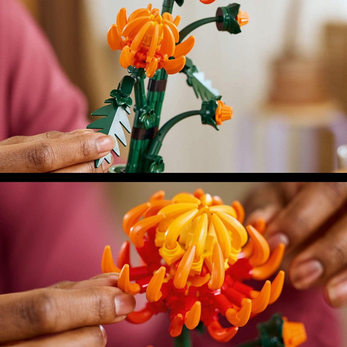 LEGO® Botanicals Krizantem 10368 – Yetişkinler için Pastel Yeşil Saksı İçeren Dekoratif Çiçek Modeli Yapım Seti (278 Parça)