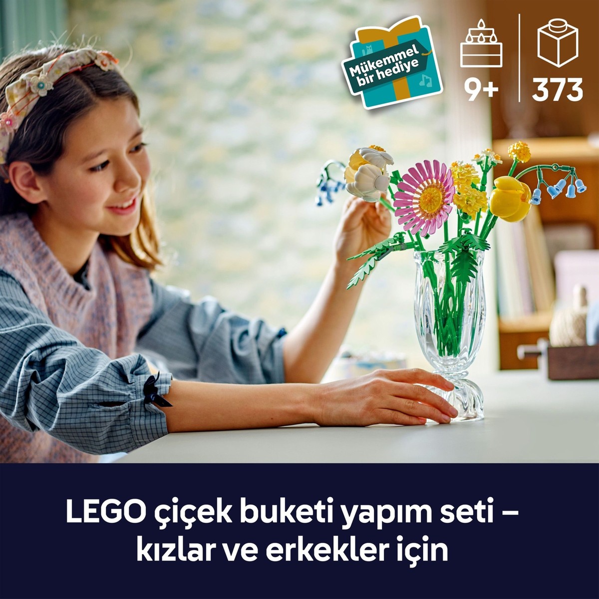 LEGO® Botanicals Küçük Sarı Buket 10347 - 9 Yaş ve Üzeri Çocuklar İçin Yaratıcı Dekoratif Çiçek Buketi Yapım Seti (373 Parça)