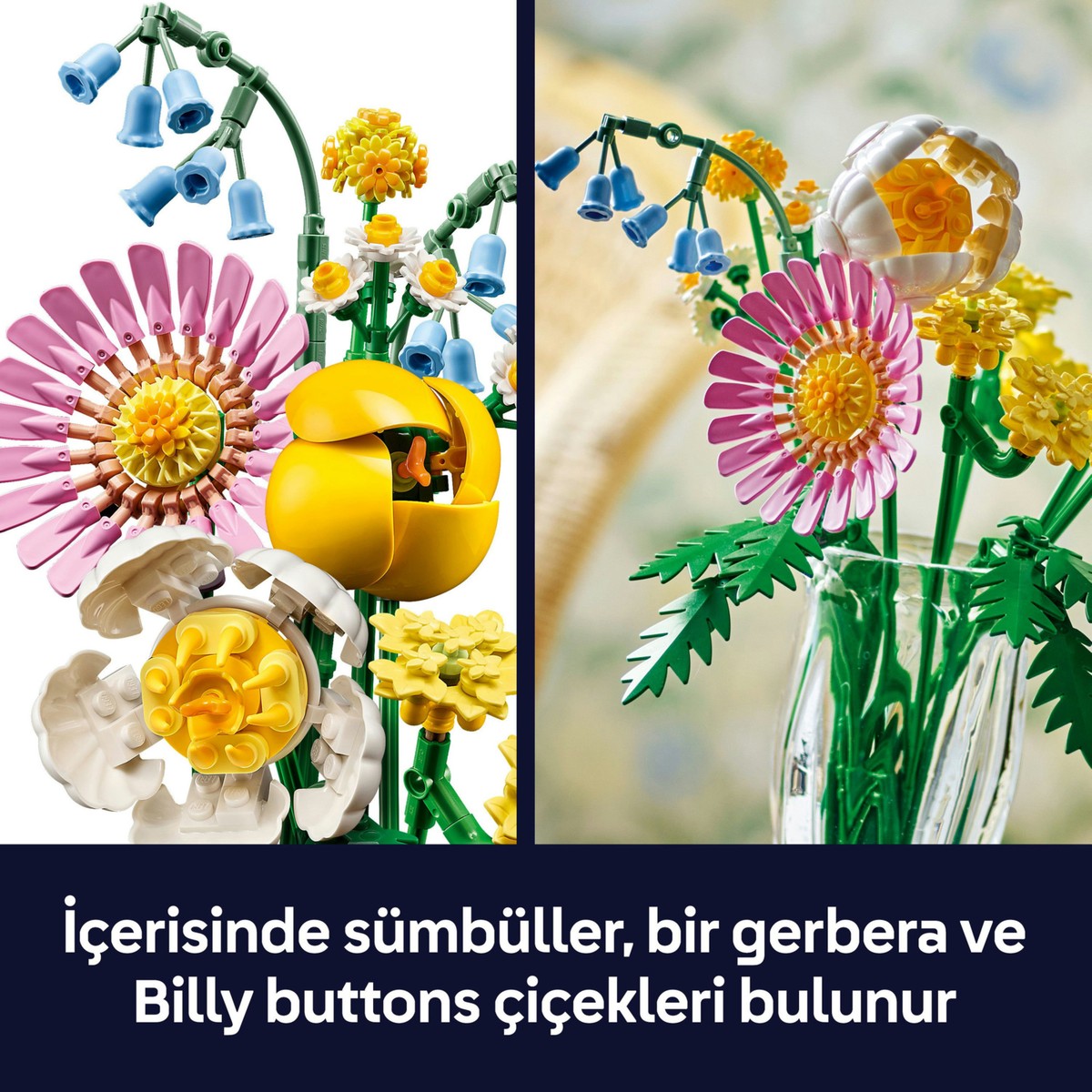 LEGO® Botanicals Küçük Sarı Buket 10347 - 9 Yaş ve Üzeri Çocuklar İçin Yaratıcı Dekoratif Çiçek Buketi Yapım Seti (373 Parça)