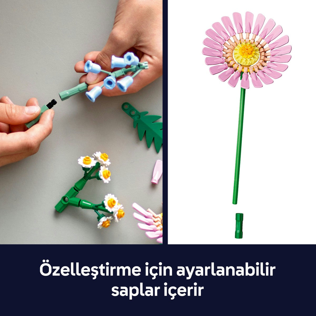 LEGO® Botanicals Küçük Sarı Buket 10347 - 9 Yaş ve Üzeri Çocuklar İçin Yaratıcı Dekoratif Çiçek Buketi Yapım Seti (373 Parça)