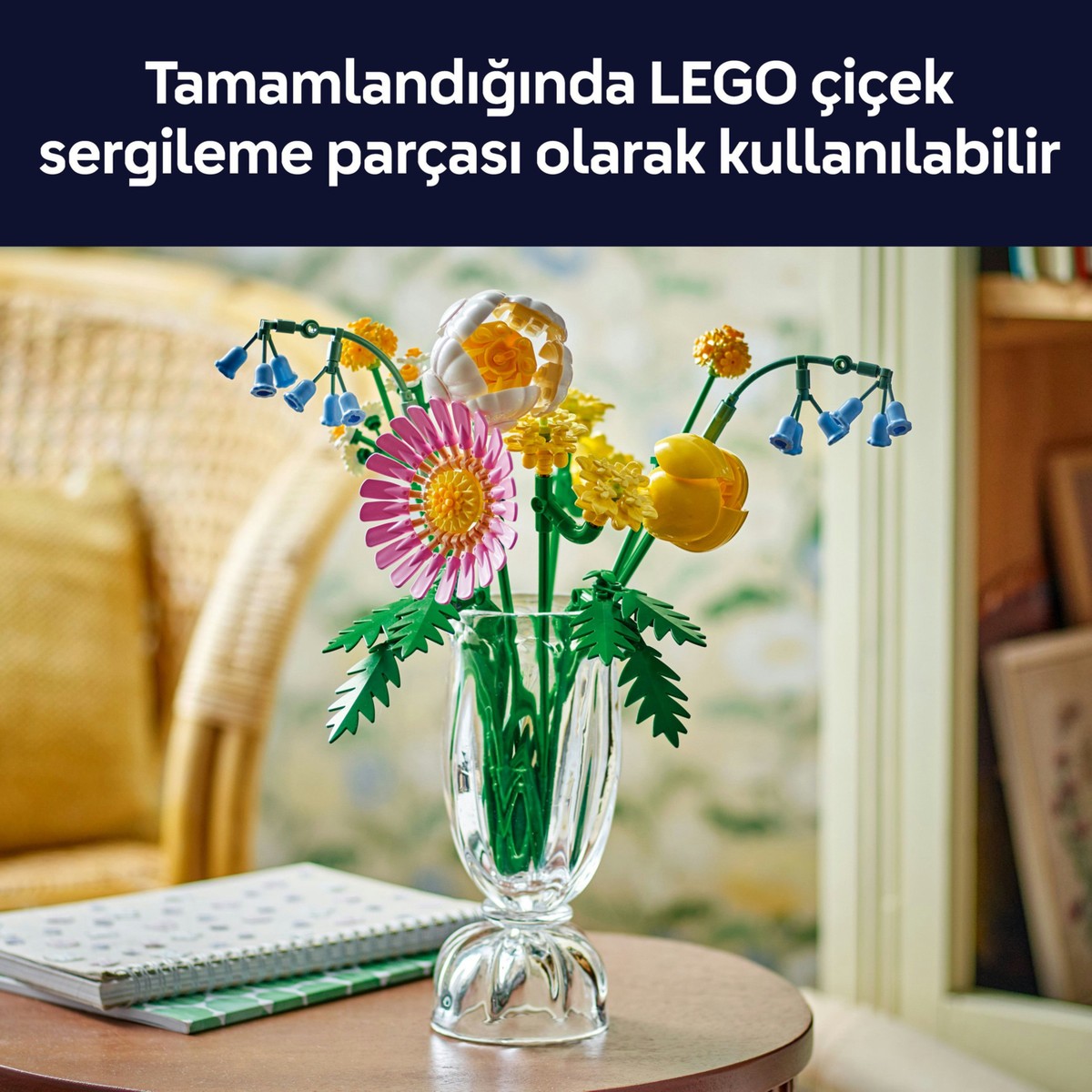 LEGO® Botanicals Küçük Sarı Buket 10347 - 9 Yaş ve Üzeri Çocuklar İçin Yaratıcı Dekoratif Çiçek Buketi Yapım Seti (373 Parça)