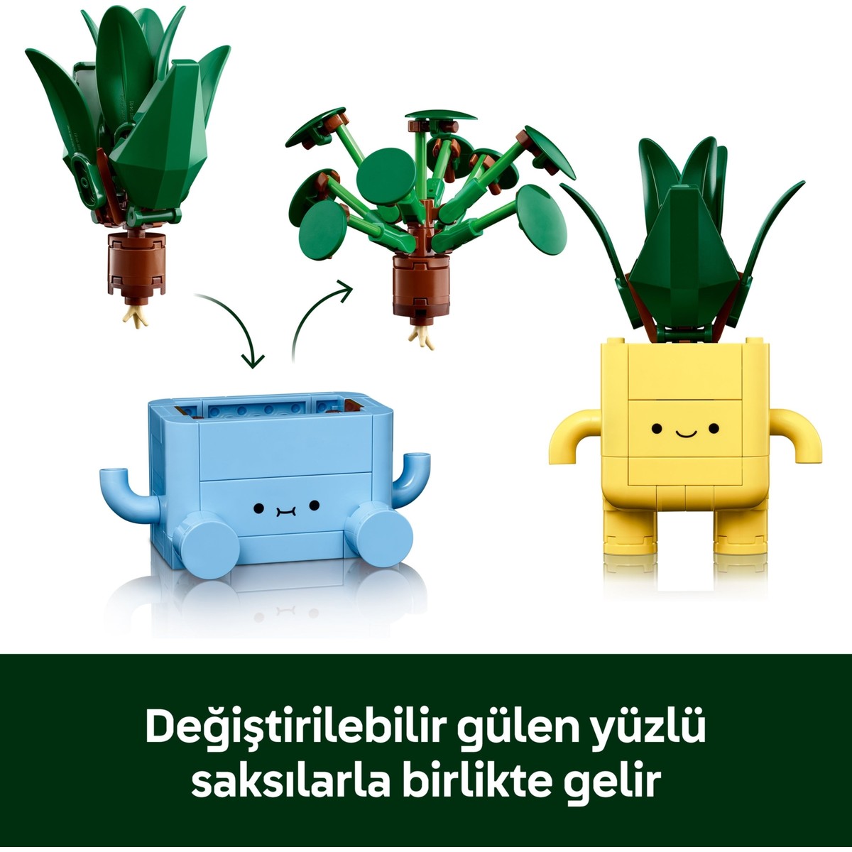 LEGO® Botanicals Mutlu Bitkiler 10349 - 9 Yaş ve Üzeri Bitki Sever Çocuklar için Yaratıcı Oyuncak Yapım Seti (217 Parça)