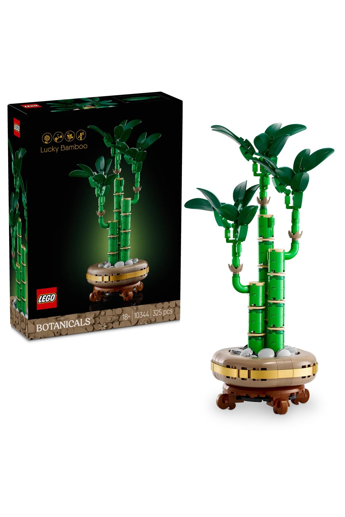 LEGO® Botanicals Şans Bambusu 10344 - Doğasever Yetişkinler için Dekoratif Bitki Yapım Seti (325P)