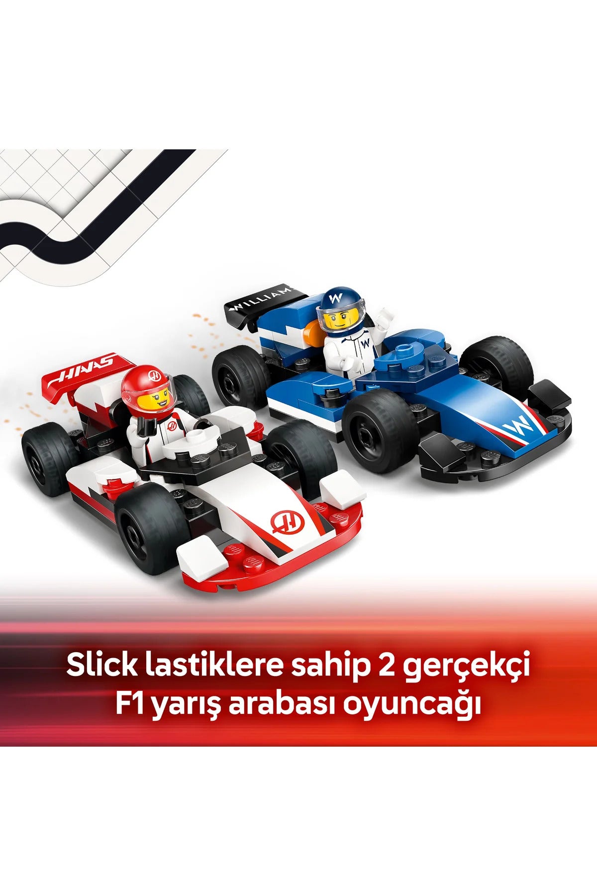 LEGO ® City F1® Williams Racing ve Haas F1® Yarış Arabaları 60464 - 4+ Oyuncak Yapım Seti (92Parça)