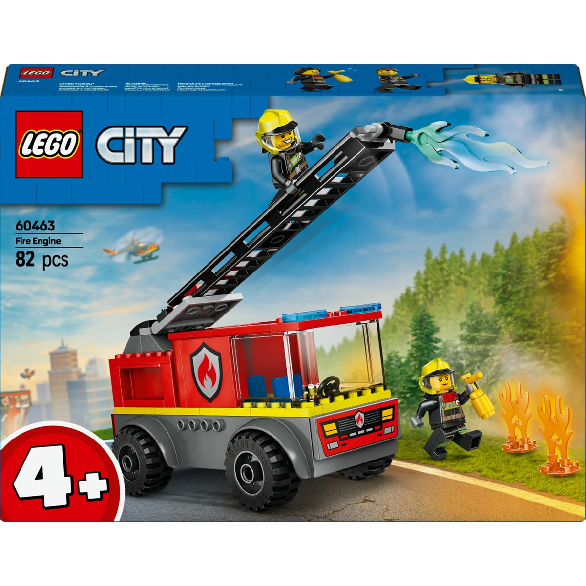 LEGO® City Merdivenli İtfaiye Kamyonu 60463 - 4 Yaş & Üzeri Çocuklar için Yaratıcı Oyuncak Yapım Seti (82 Parça)