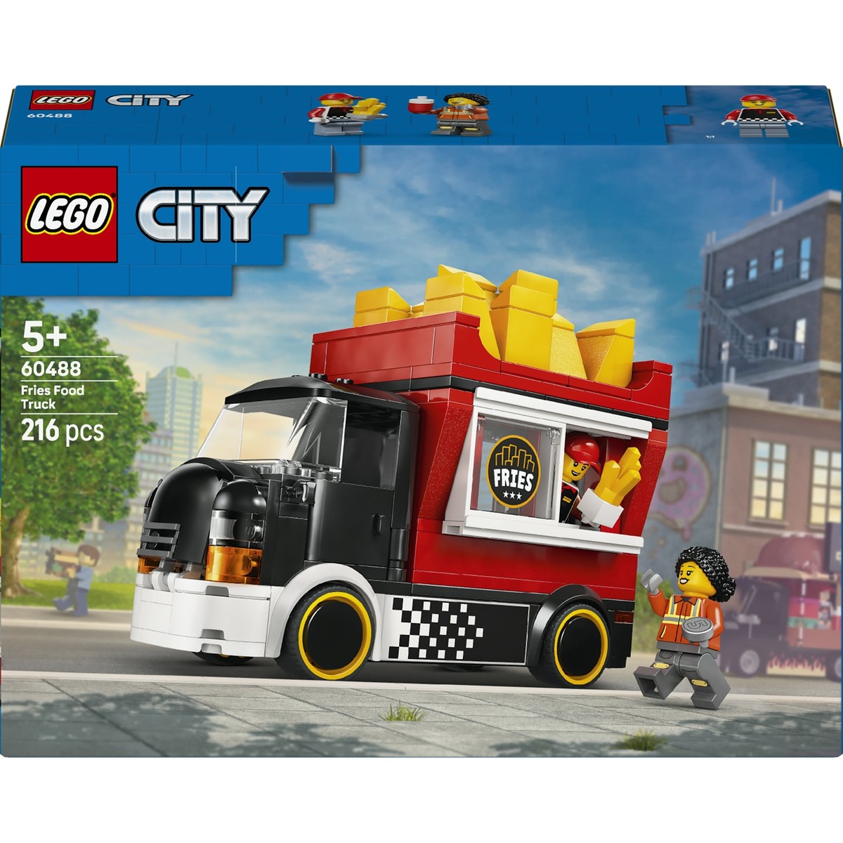 LEGO® City Patates Kızartması Kamyonu 60488 – 5 Yaş ve Üzeri Çocuklar için Yaratıcı Oyuncak Yapım Seti (216 Parça)