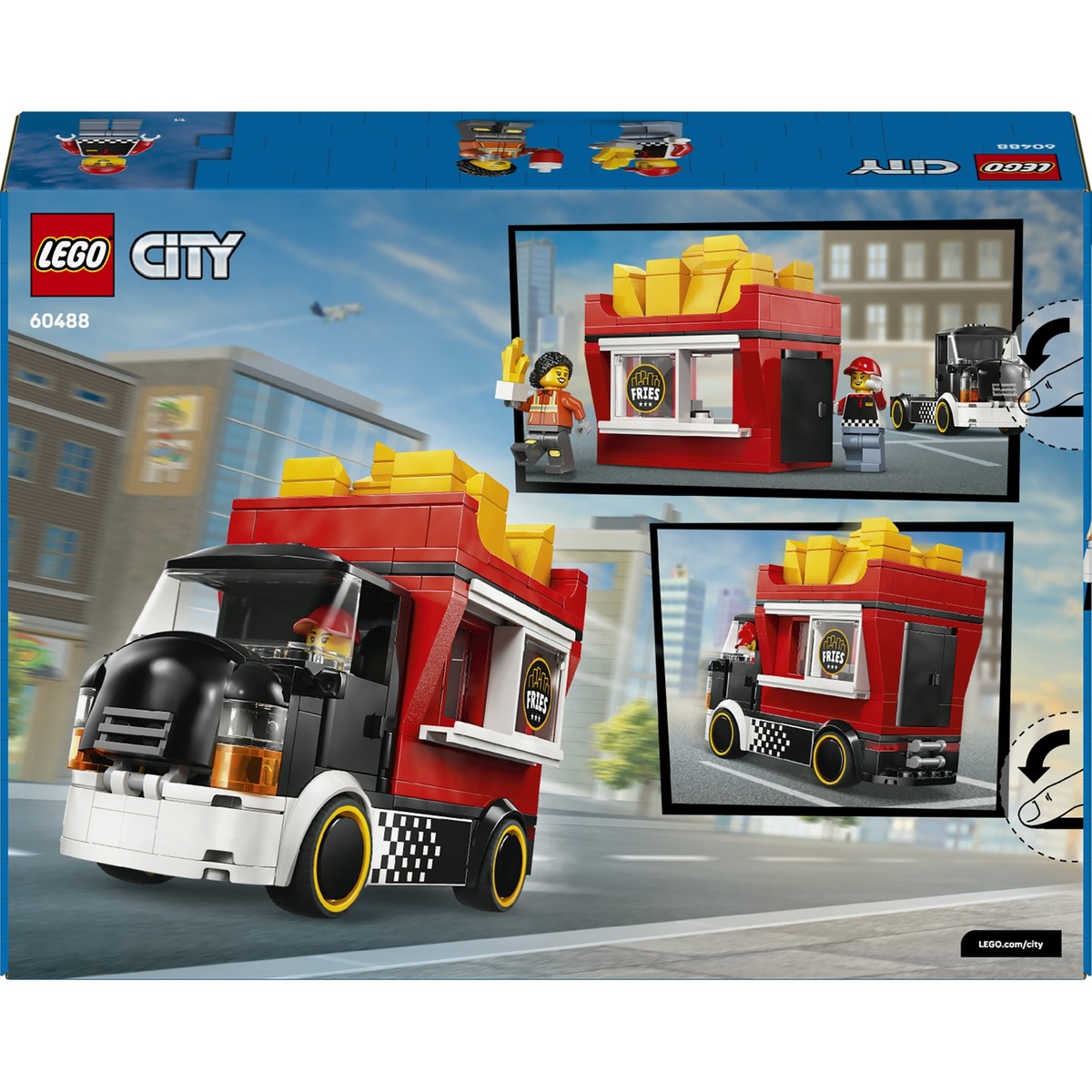 LEGO® City Patates Kızartması Kamyonu 60488 – 5 Yaş ve Üzeri Çocuklar için Yaratıcı Oyuncak Yapım Seti (216 Parça)
