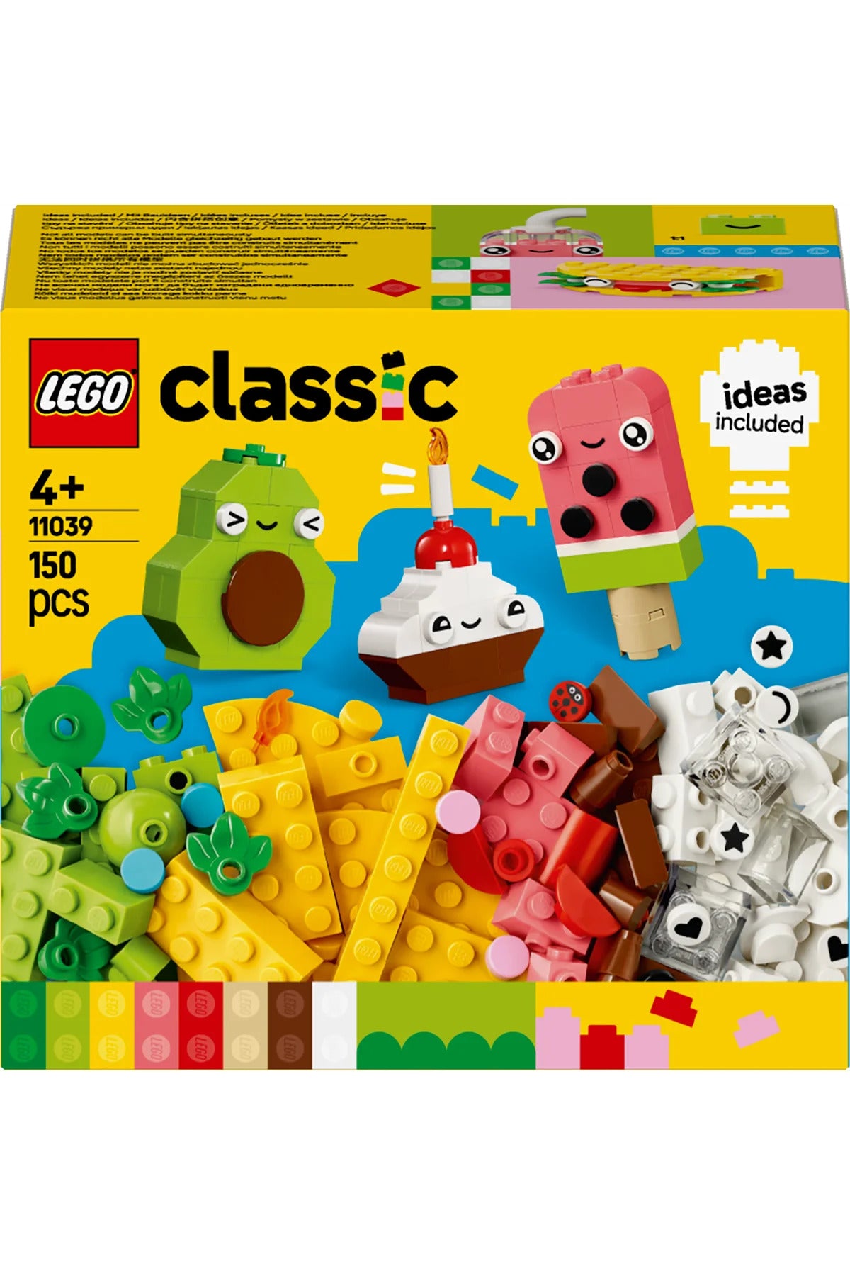 ® Classic Yaratıcı Yiyecek Arkadaşlar 11039 - 4+ Yaratıcı Oyuncak Yapım Seti (150Parça)