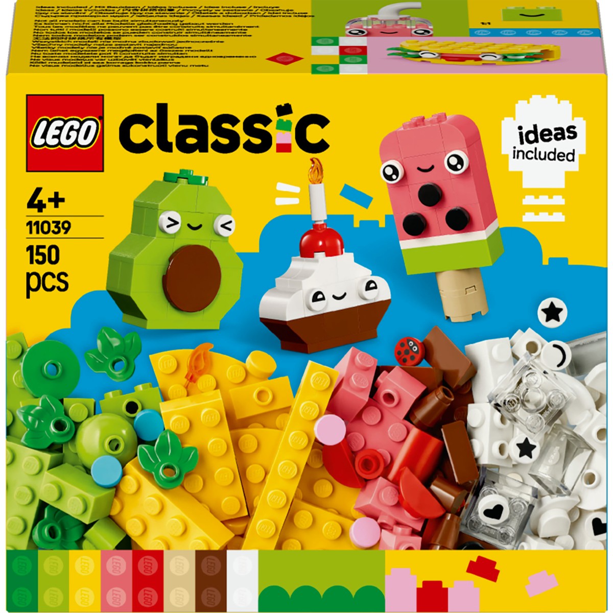 LEGO® Classic Yaratıcı Yiyecek Arkadaşlar 11039 - 4 Yaş & Üzeri Çocuklar için Yaratıcı Oyuncak Yapım Seti (150 Parça)