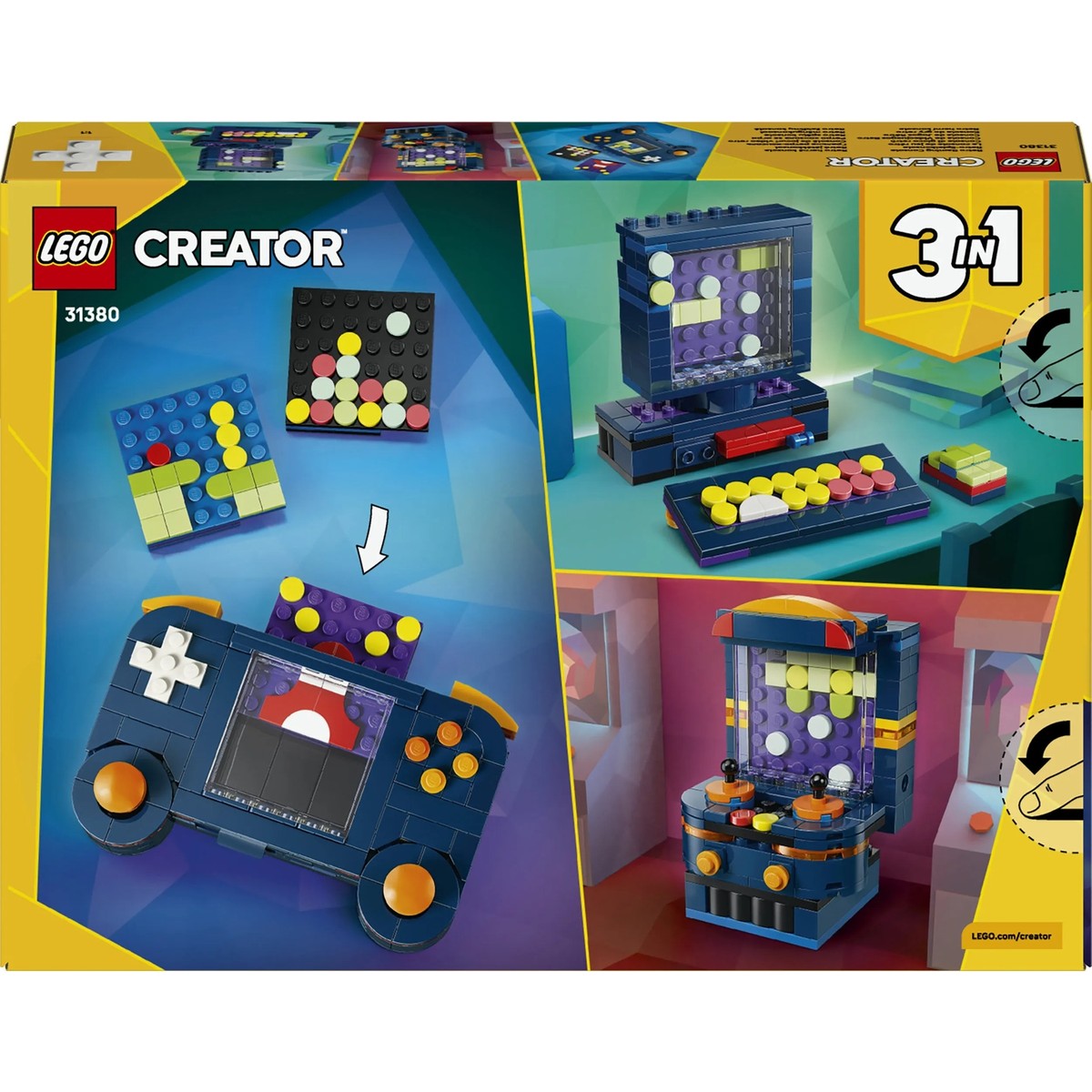 LEGO® Creator 3’ü 1 Arada Retro Oyun Konsolu 31380 – 8+ için Atariye Dönüşebilen Yaratıcı Oyuncak Yapım Seti (268 Parça)