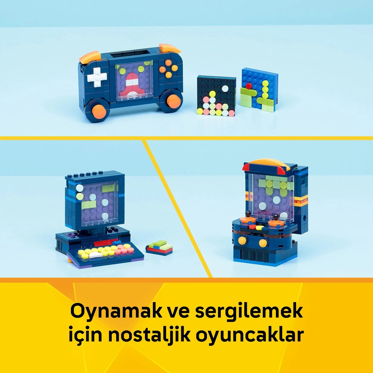 LEGO® Creator 3’ü 1 Arada Retro Oyun Konsolu 31380 – 8+ için Atariye Dönüşebilen Yaratıcı Oyuncak Yapım Seti (268 Parça)