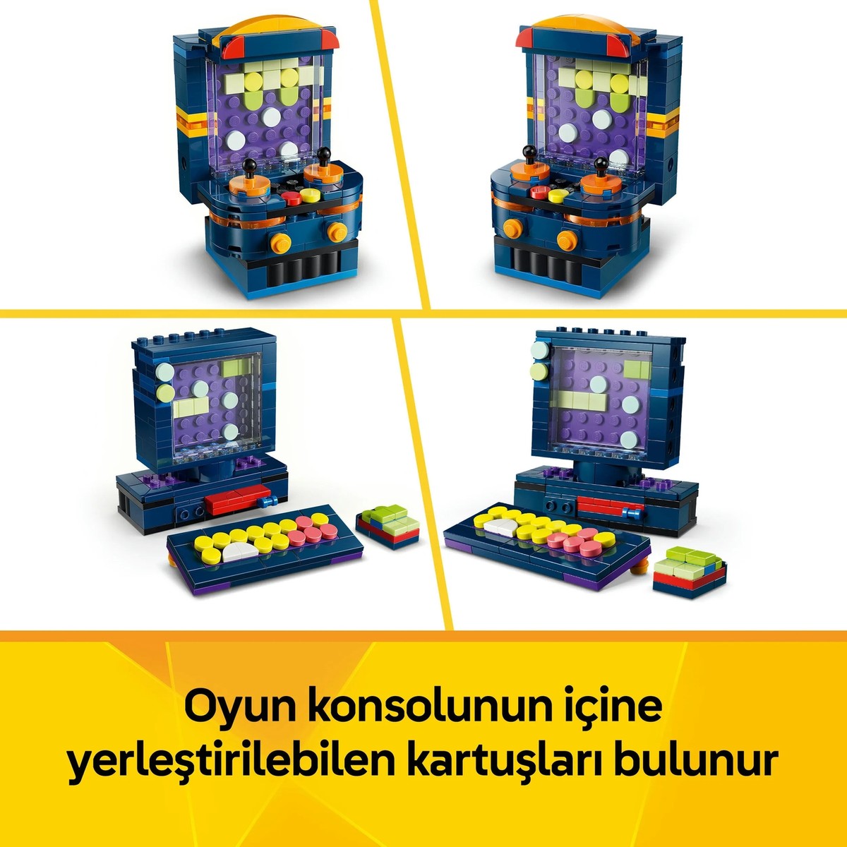 LEGO® Creator 3’ü 1 Arada Retro Oyun Konsolu 31380 – 8+ için Atariye Dönüşebilen Yaratıcı Oyuncak Yapım Seti (268 Parça)