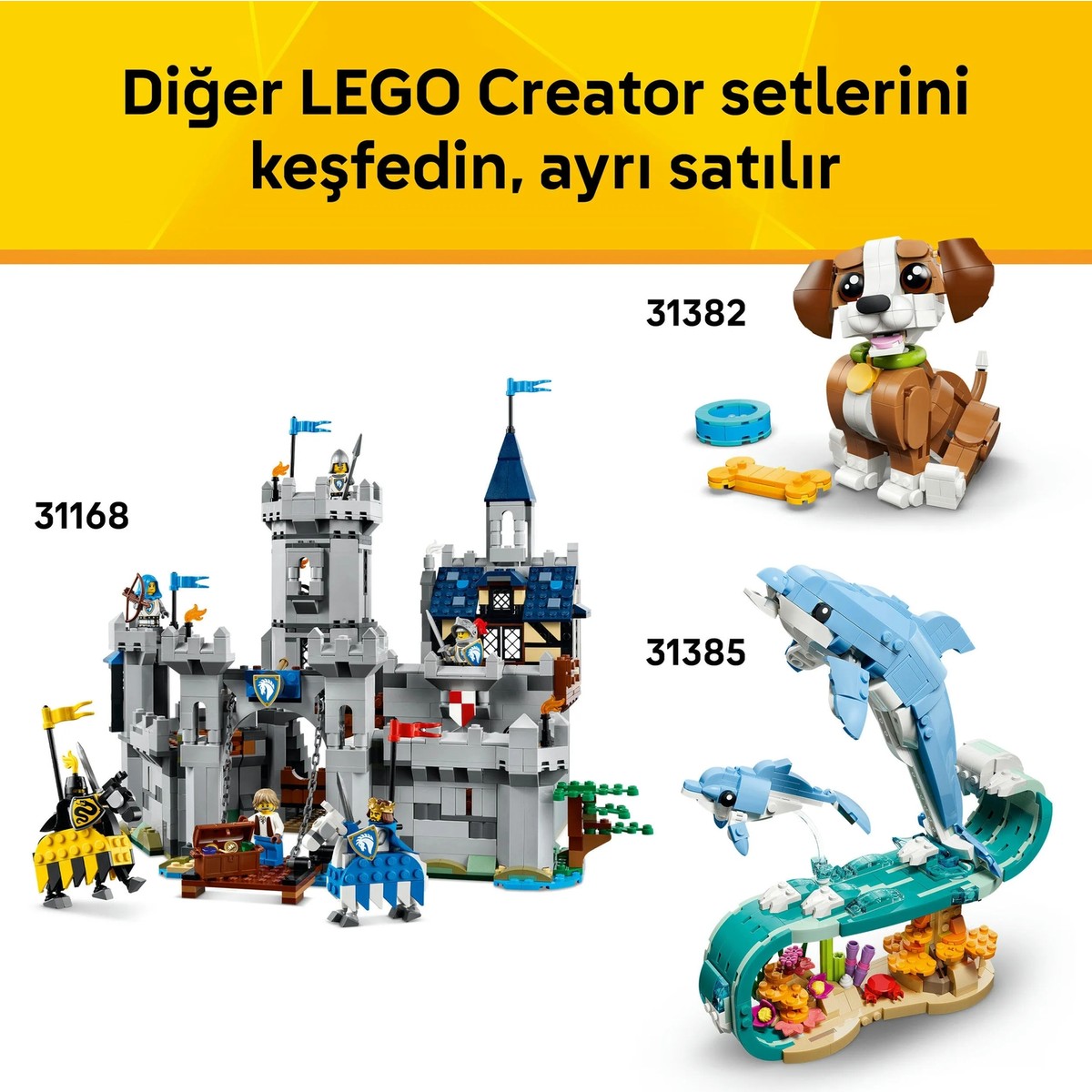 LEGO® Creator 3’ü 1 Arada Retro Oyun Konsolu 31380 – 8+ için Atariye Dönüşebilen Yaratıcı Oyuncak Yapım Seti (268 Parça)