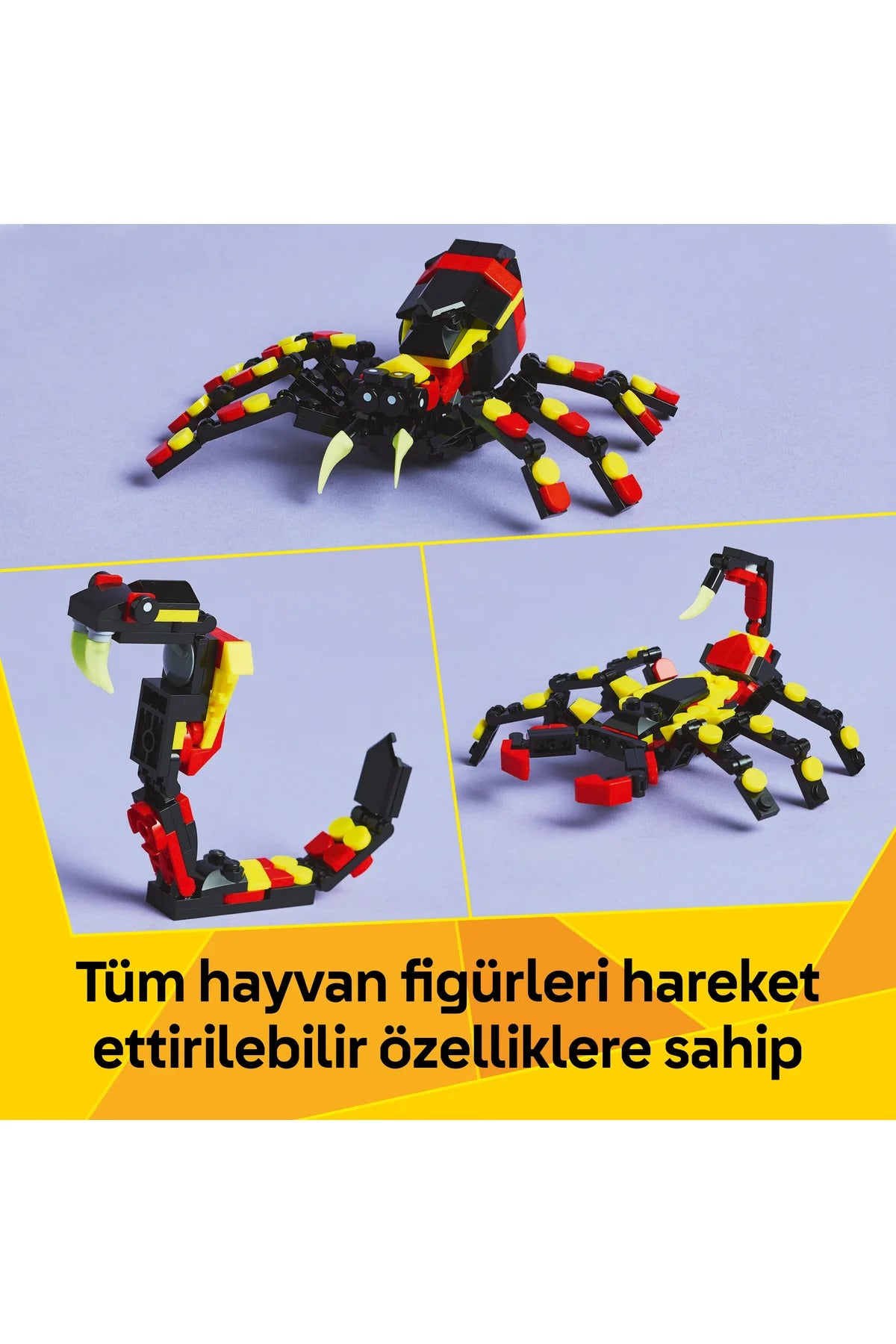 LEGO® Creator 3’ü 1 Arada Vahşi Hayvanlar: Şaşırtıcı Örümcek 31159 - 7+ Oyuncak Yapım Seti (153P)