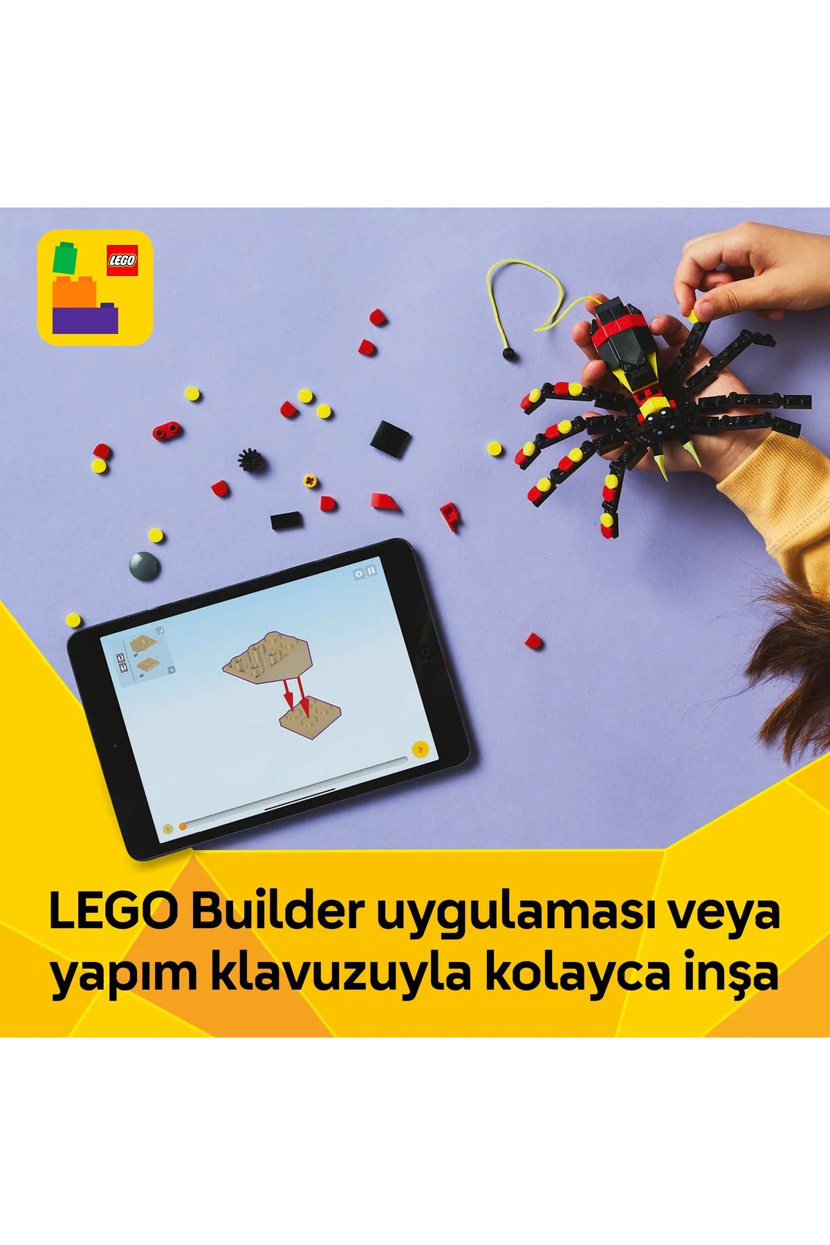 LEGO® Creator 3’ü 1 Arada Vahşi Hayvanlar: Şaşırtıcı Örümcek 31159 - 7+ Oyuncak Yapım Seti (153P)