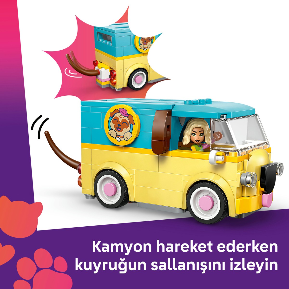 LEGO® Friends Evcil Hayvan Aksesuar Kamyoneti 42678 – 6 Yaş Üzeri Çocuklar için Yaratıcı Oyuncak Yapım Seti (237 Parça)