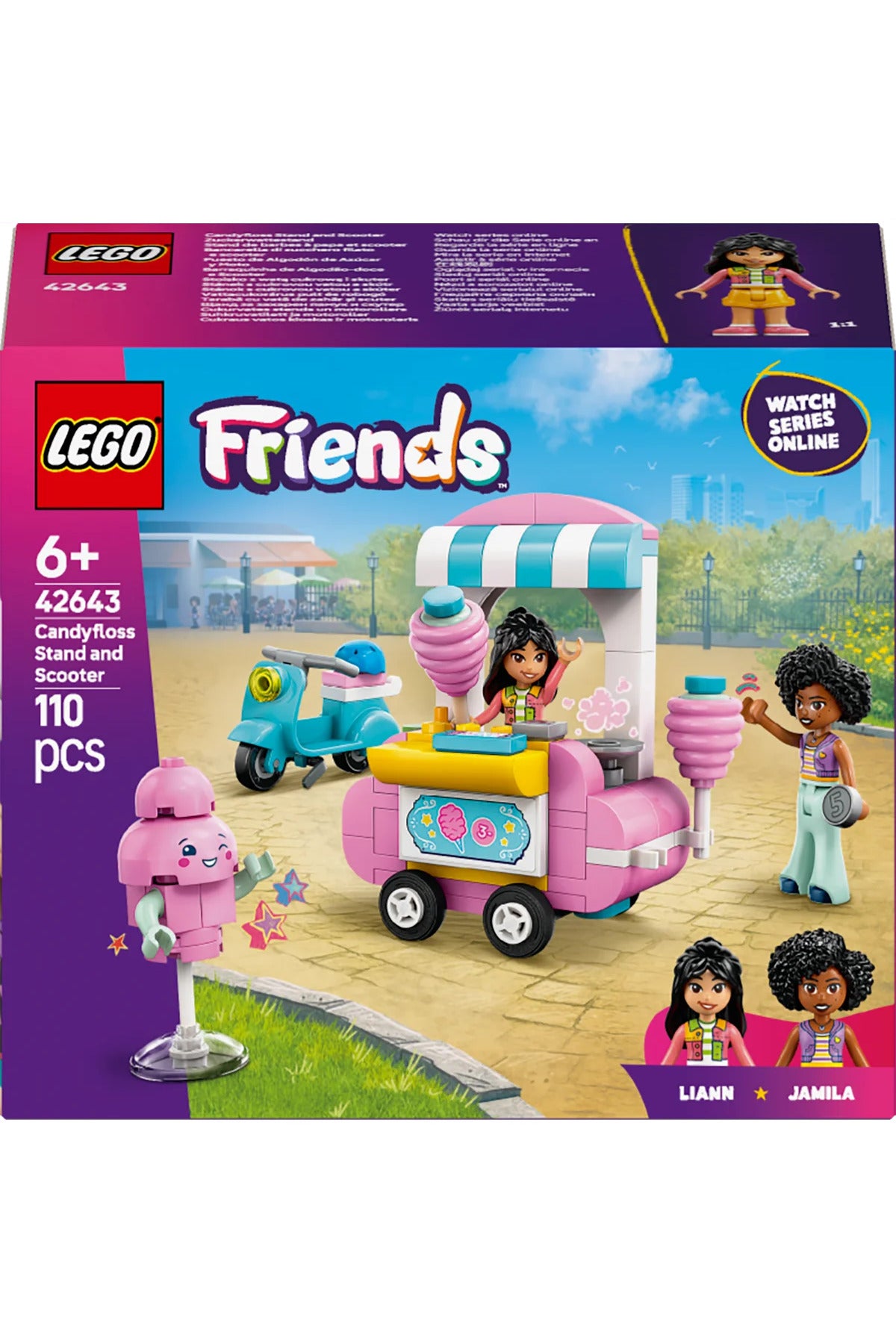 LEGO® Friends Pamuk Şeker Standı ve Scooter 42643 - 6+ Çocuklar için Yaratıcı Oyuncak Yapım Seti (110P)
