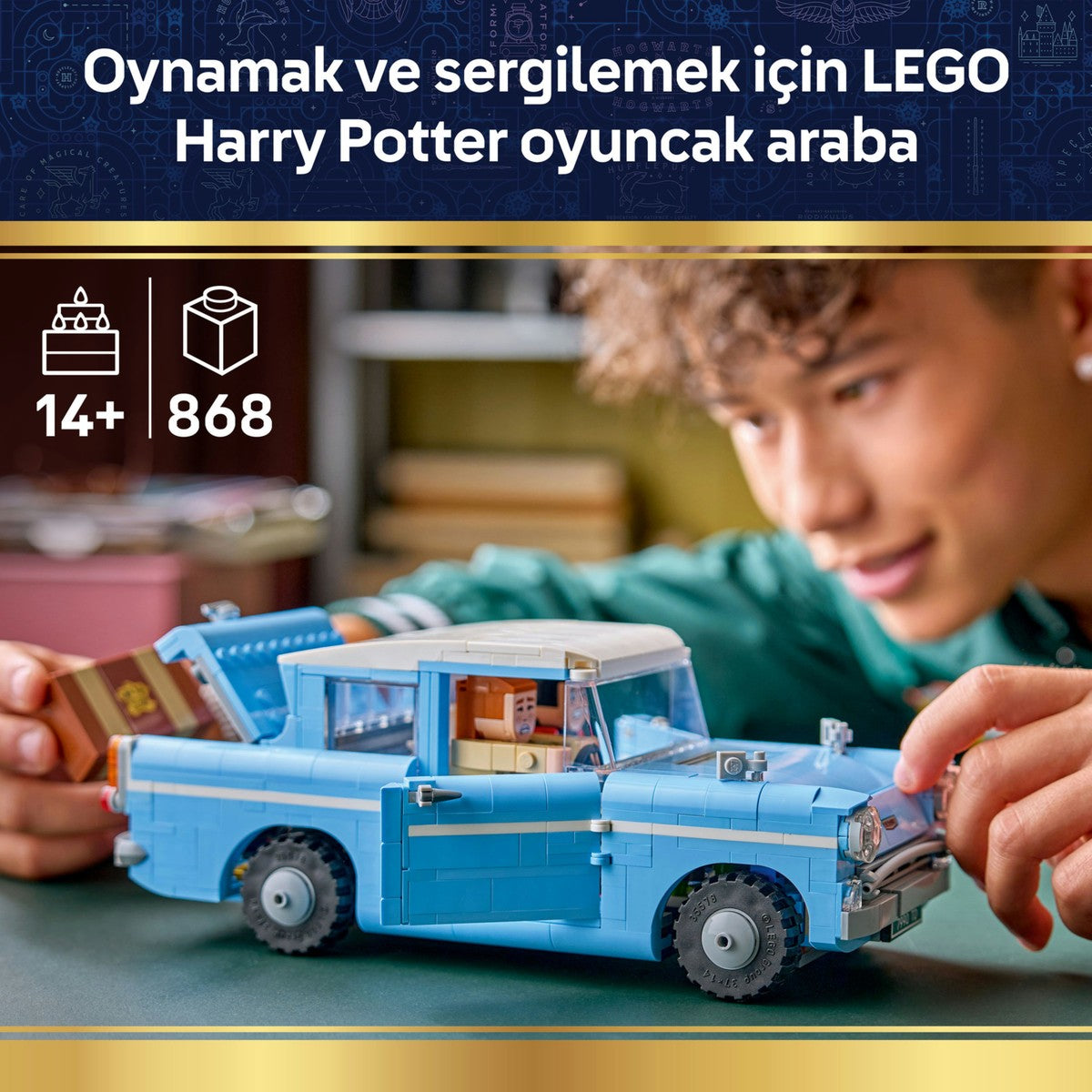 LEGO® Harry Potter™ Sihirli Uçan Ford Anglia™ 76470 - 14 Yaş ve Üzeri Çocuklar için Yaratıcı Oyuncak Yapım Seti (868 Sayfa)