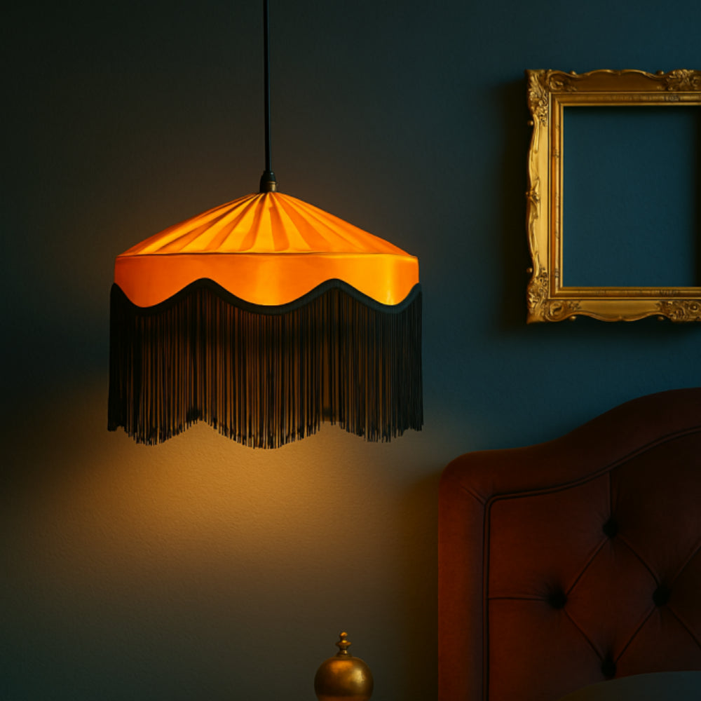 Luna Sarkıt Avize – (Turuncu & Siyah)