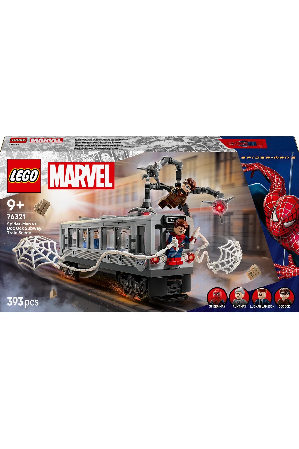 LEGO ® ǀ Marvel Örümcek Adam ile Doktor Oktopus Metro Sahnesi 76321 - 9+ Oyuncak Yapım Seti (393P)