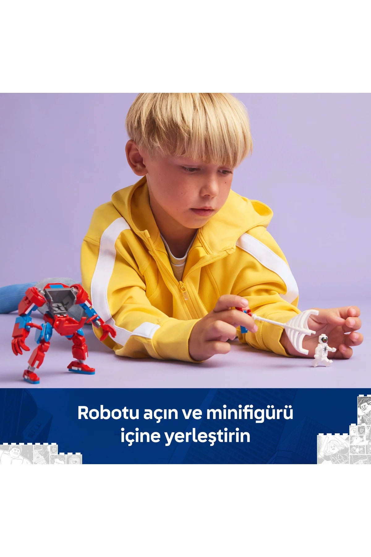LEGO ® Marvel Örümcek Adam Robotu, Anti Venom’a Karşı 76308 - 6+ Yaratıcı Oyuncak Yapım Seti (107P)