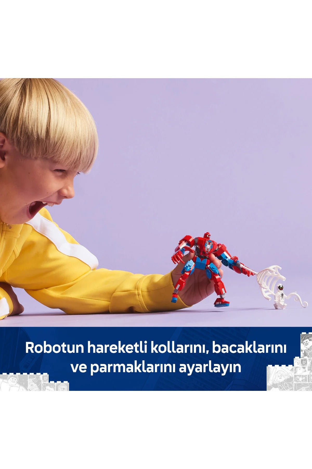 LEGO ® Marvel Örümcek Adam Robotu, Anti Venom’a Karşı 76308 - 6+ Yaratıcı Oyuncak Yapım Seti (107P)