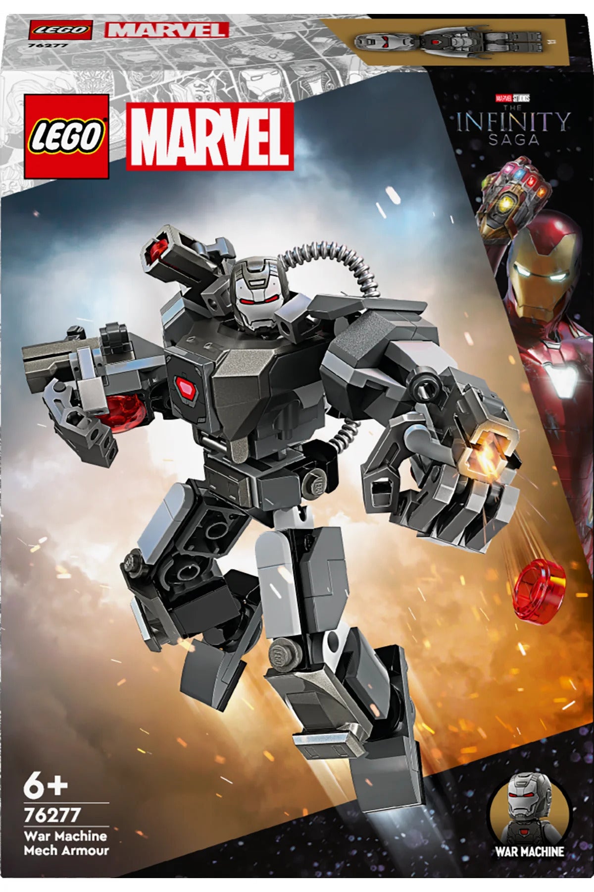 LEGO ® Marvel War Machine Robot Zırhı 76277 -6+ Çocuklar için Yaratıcı Oyuncak Yapım Seti (154P)