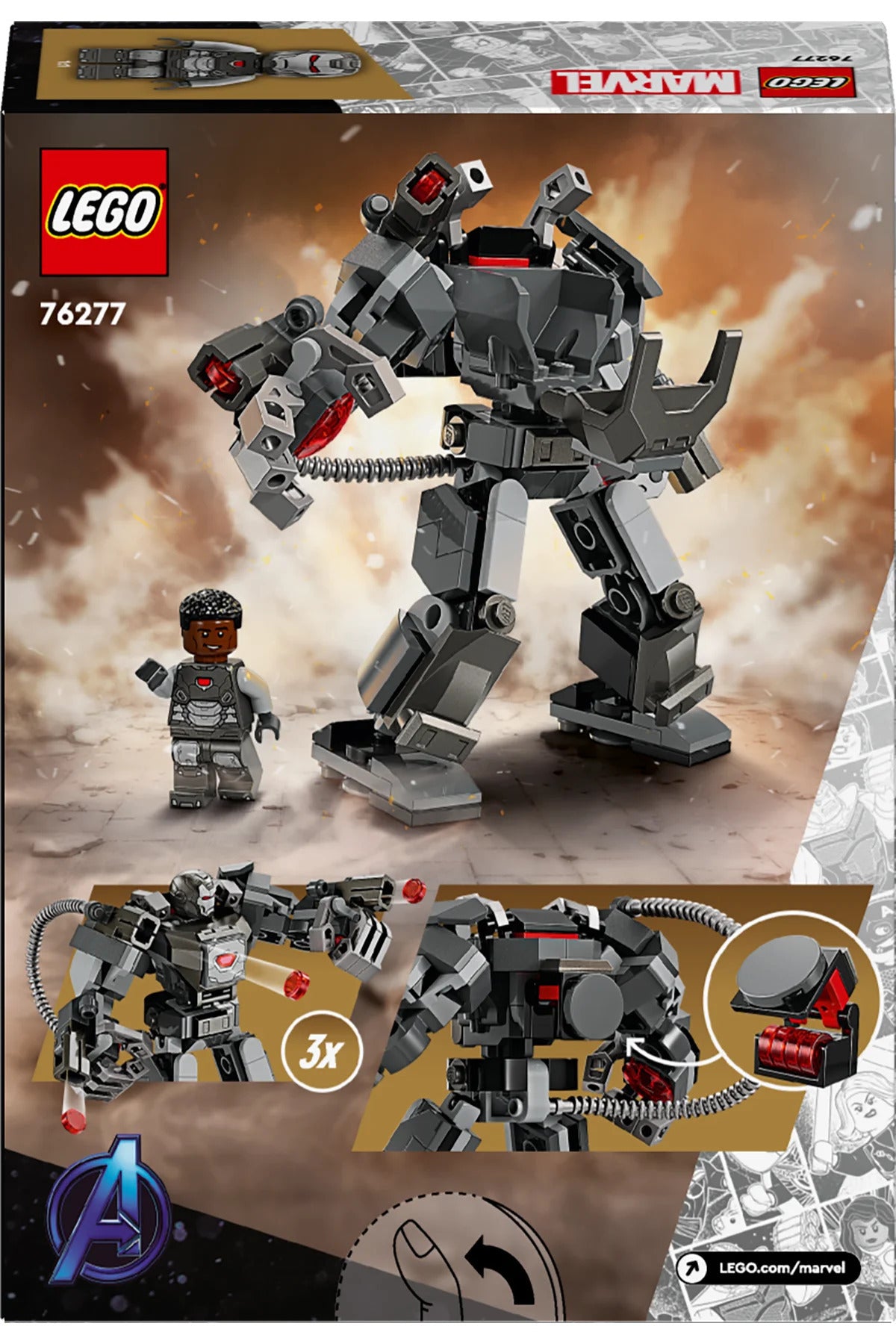 LEGO ® Marvel War Machine Robot Zırhı 76277 -6+ Çocuklar için Yaratıcı Oyuncak Yapım Seti (154P)