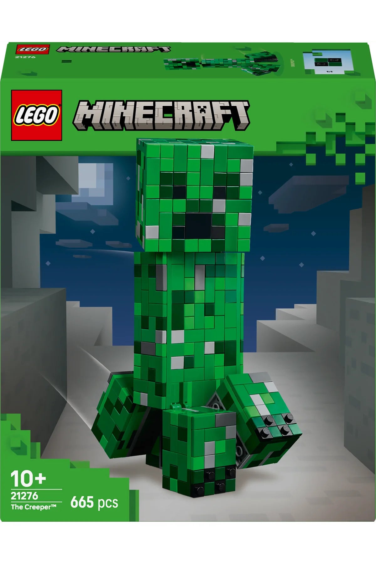 LEGO® Minecraft® Creeper™ 21276 - 10+ Çocuklar için Yaratıcı Oyuncak Yapım Seti (665P)