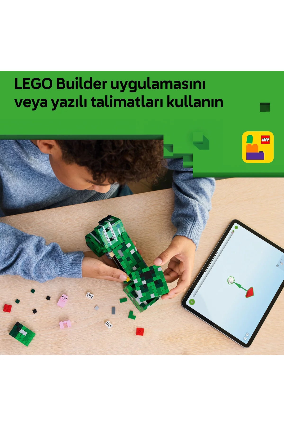 LEGO® Minecraft® Creeper™ 21276 - 10+ Çocuklar için Yaratıcı Oyuncak Yapım Seti (665P)