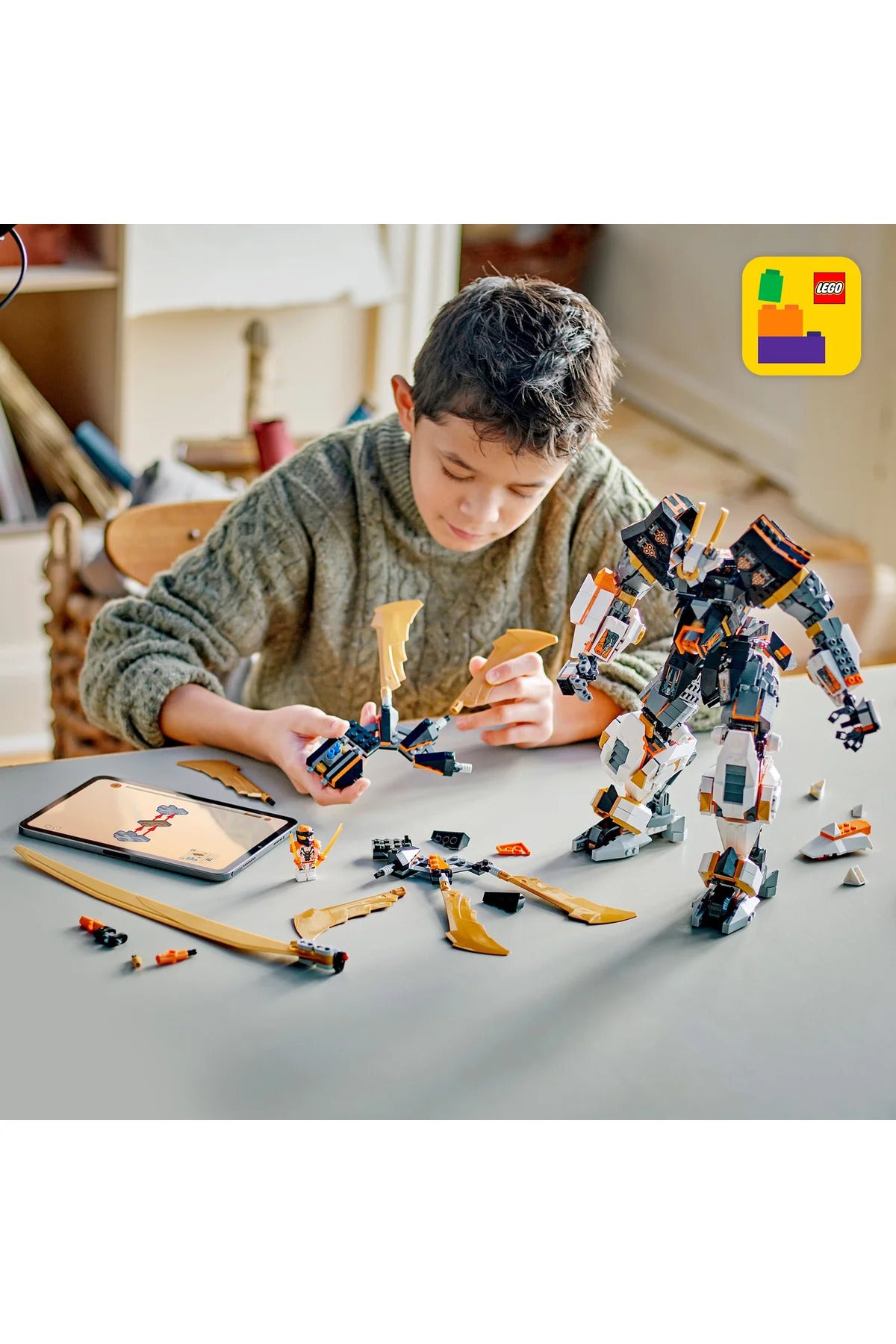 LEGO ® NINJAGO® Cole'un Titan Ejderha Robotu 71821 - 12+ Yaratıcı Oyuncak Yapım Seti (1055Parça)