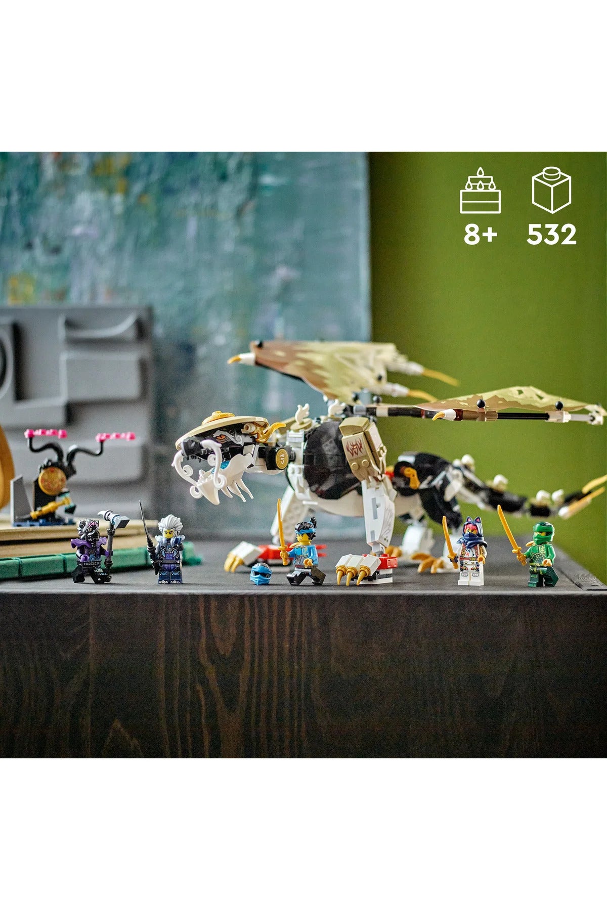 LEGO ® NINJAGO® Usta Ejderha Egalt 71809 - 8+ Çocuklar için Yaratıcı Oyuncak Yapım Seti (532P)