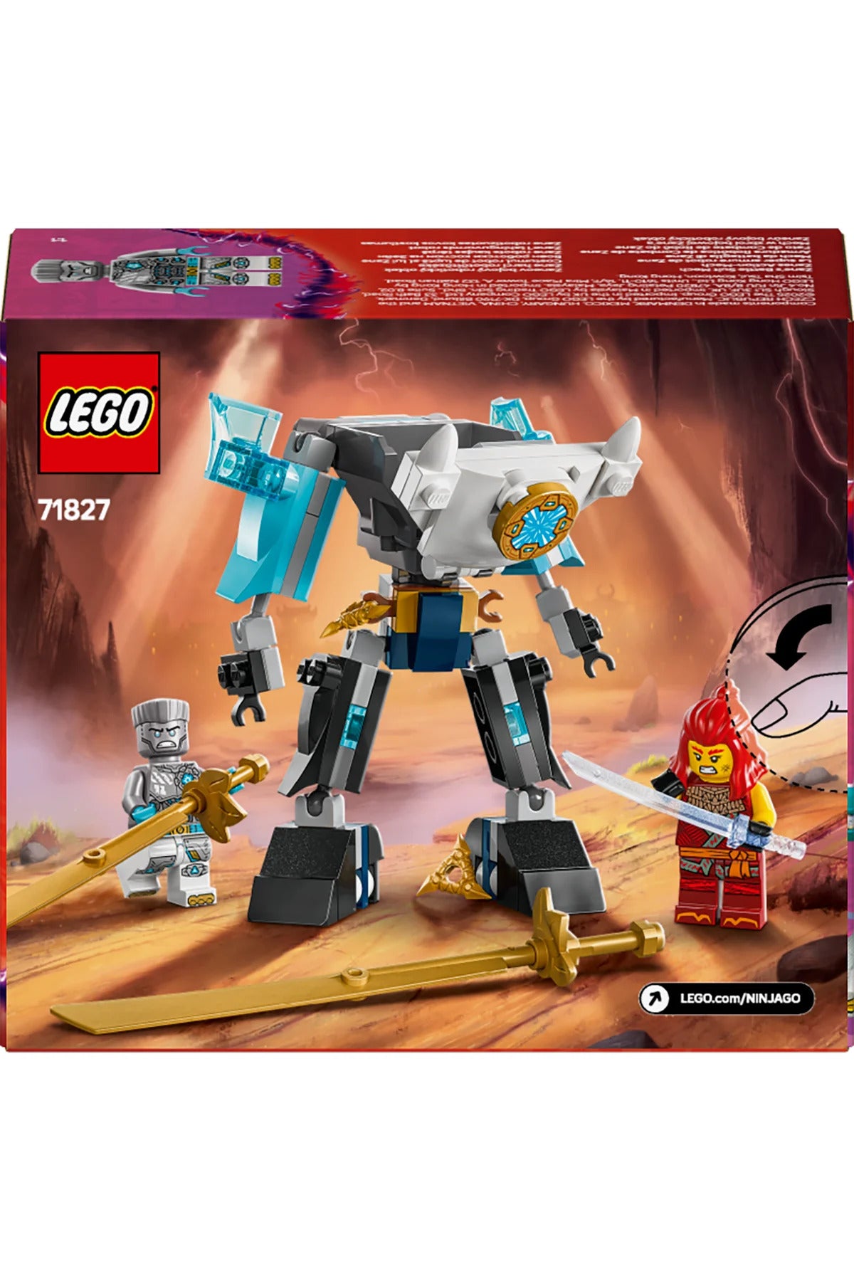 LEGO ® NINJAGO® Zane’in Savaş Zırhı Mech’i 71827 - 6+ Çocuklar için Yaratıcı Oyuncak Yapım Seti (92P)