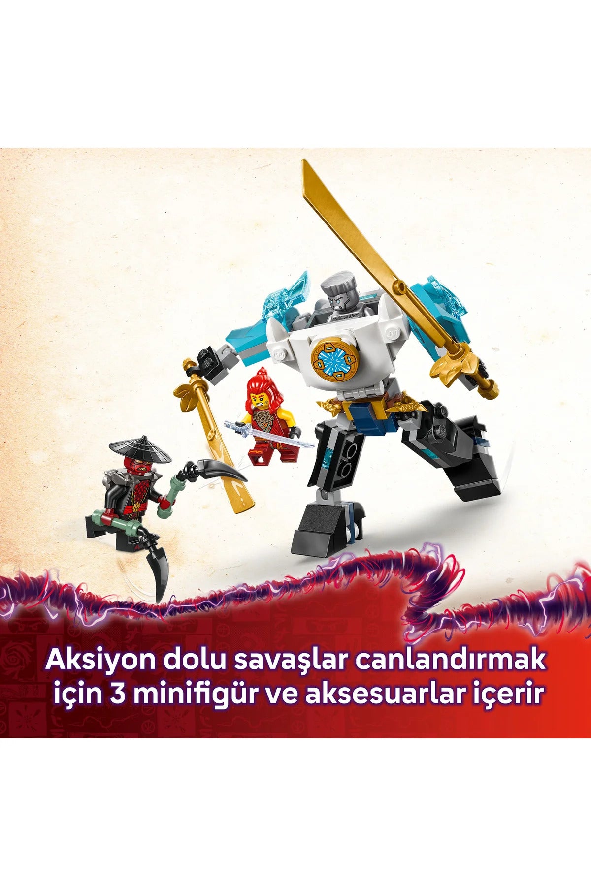 LEGO ® NINJAGO® Zane’in Savaş Zırhı Mech’i 71827 - 6+ Çocuklar için Yaratıcı Oyuncak Yapım Seti (92P)