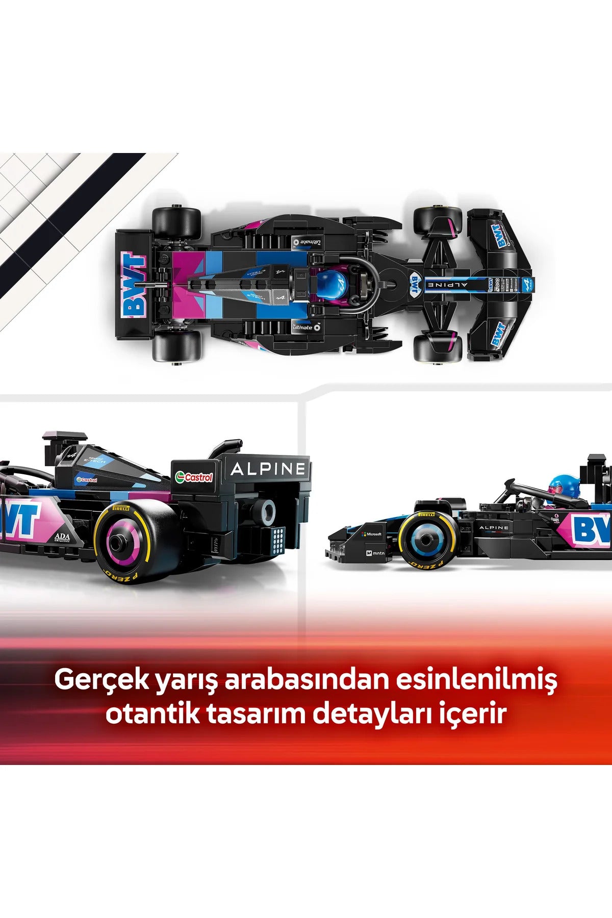 LEGO® Speed Champions BWT Alpine F1® Team A524 Yarış Arabası 77248 - 10+ Oyuncak Yapım Seti (258P)